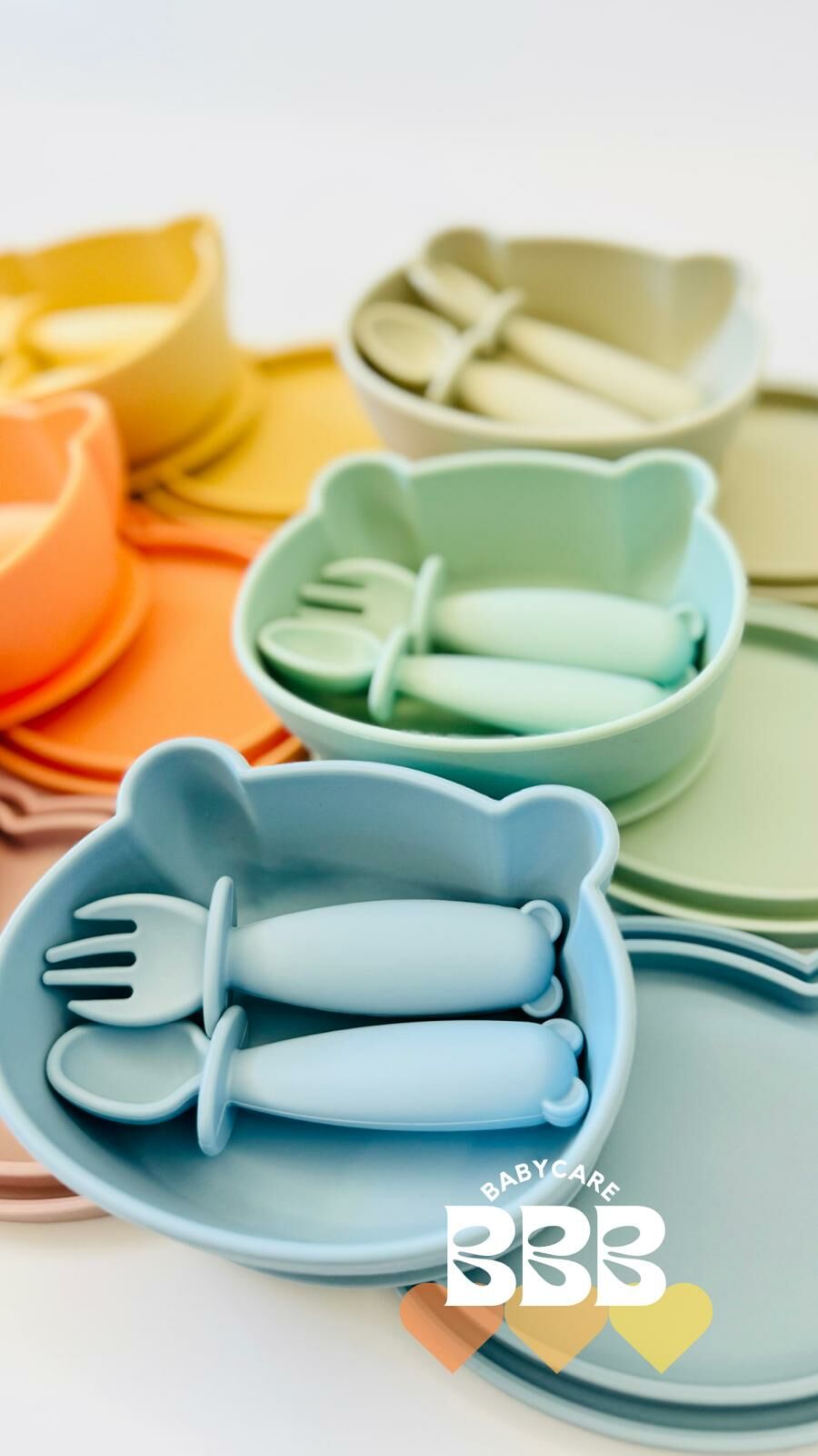 BBB babycare 小熊矽膠餐具系列