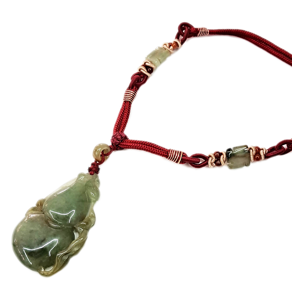 福祿{葫蘆}玉佩中國結項鍊【十方】123086