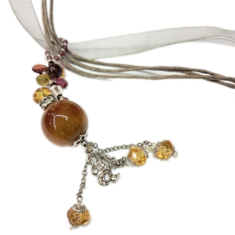 金兔毛髮晶旺財{精油瓶}項鍊【十方】128587