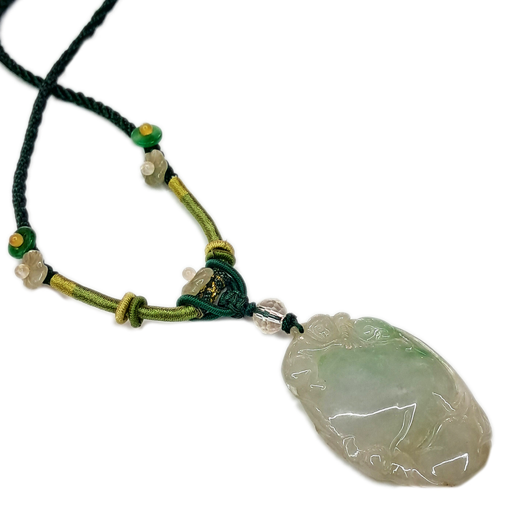 靈猴獻仙桃玉珮項鍊【十方】133361