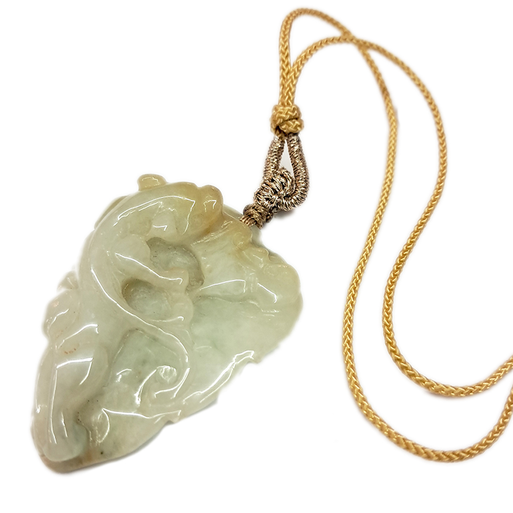 貔貅(事業有成)蜜糖黃玉珮中國結項鍊【十方】134067