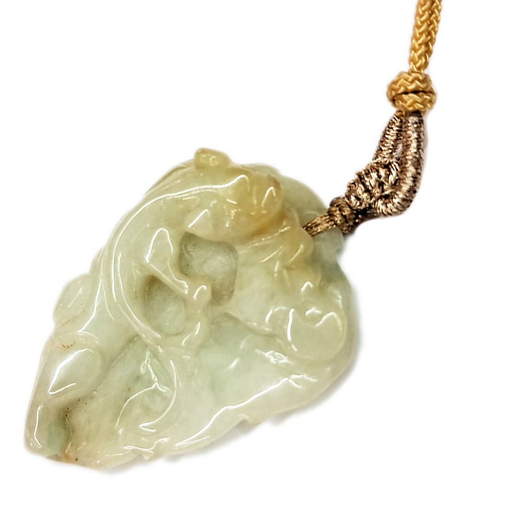 貔貅(事業有成)蜜糖黃玉珮中國結項鍊【十方】134067