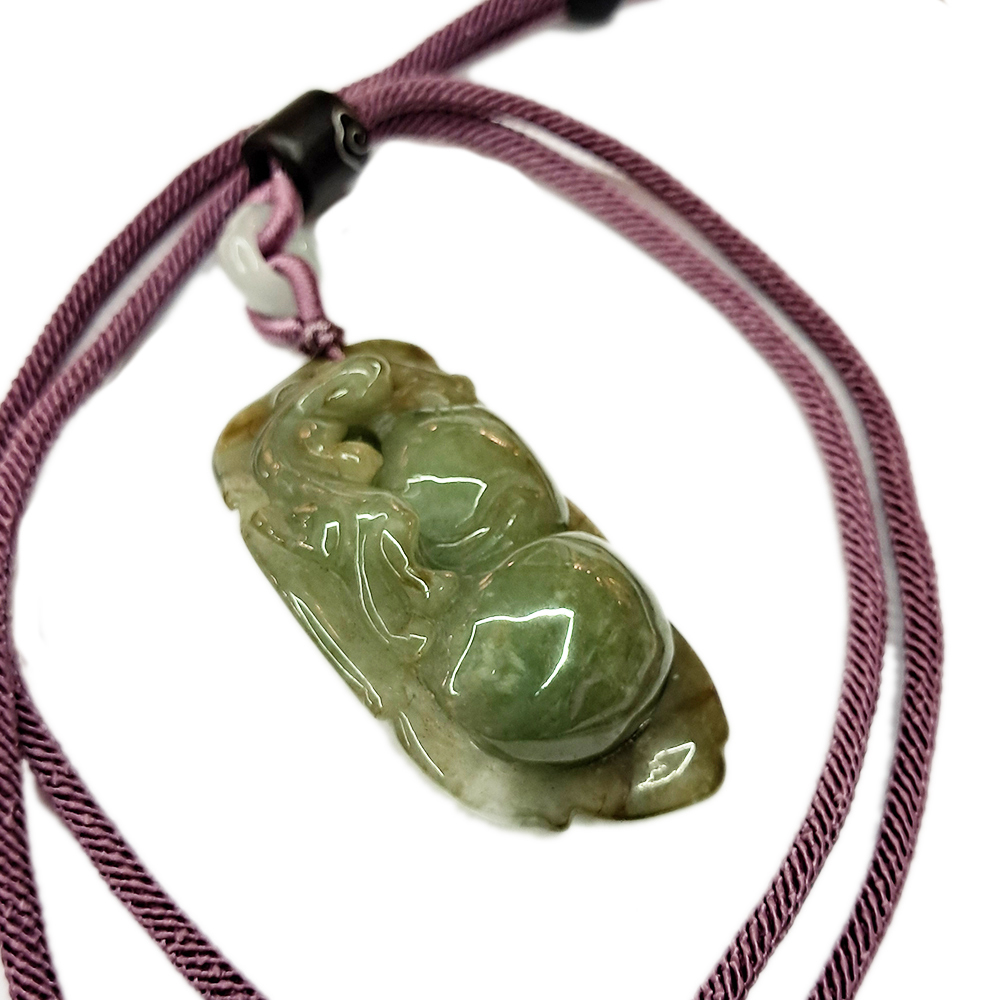 葫蘆貔貅湖青玉珮 中國結項鍊【十方】134070