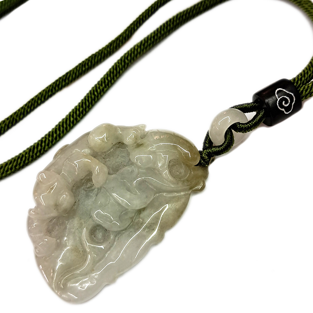 貔貅葫蘆{湖青}玉珮中國結項鍊【十方】134096