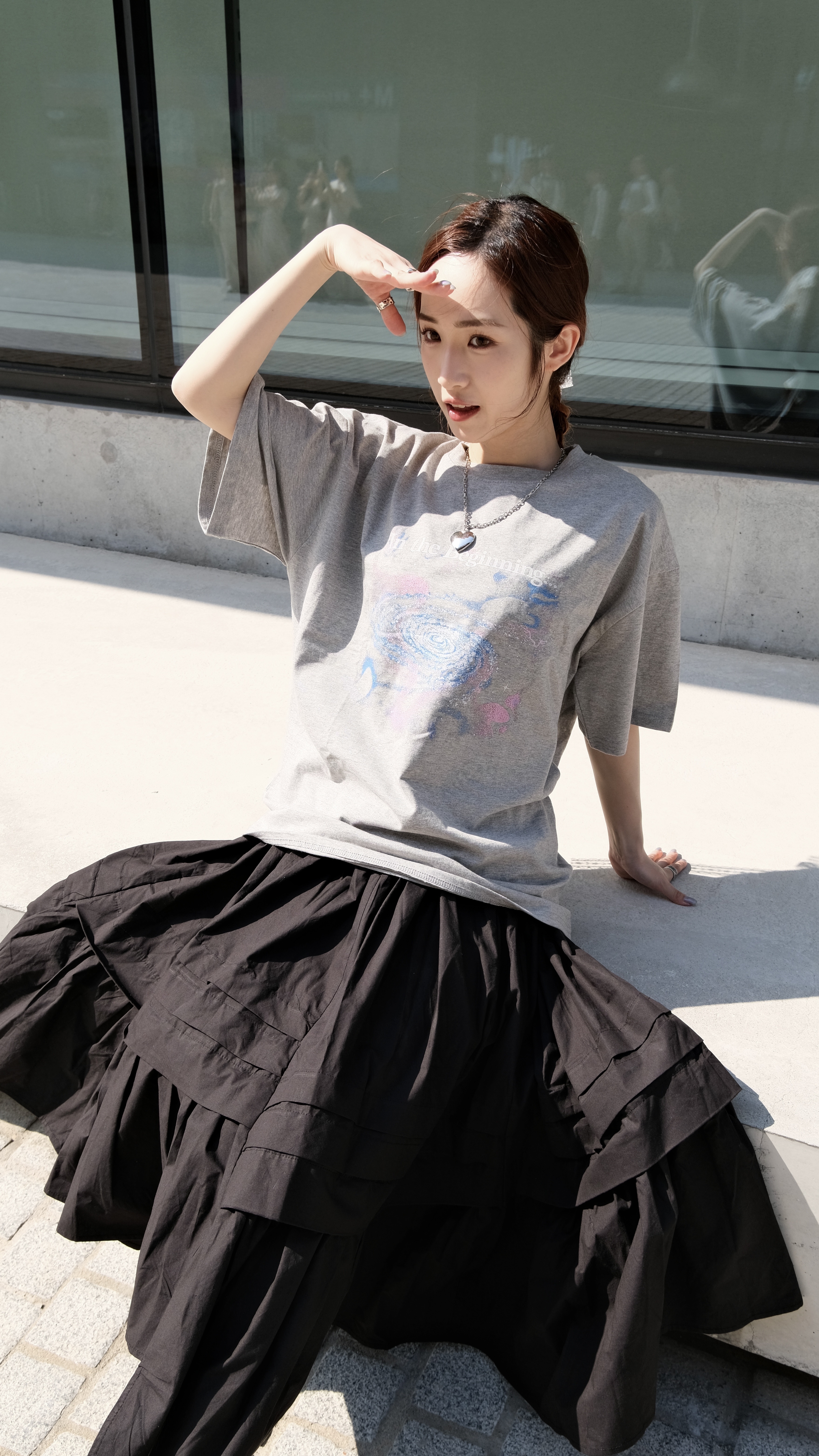 幻彩漩渦oversize top