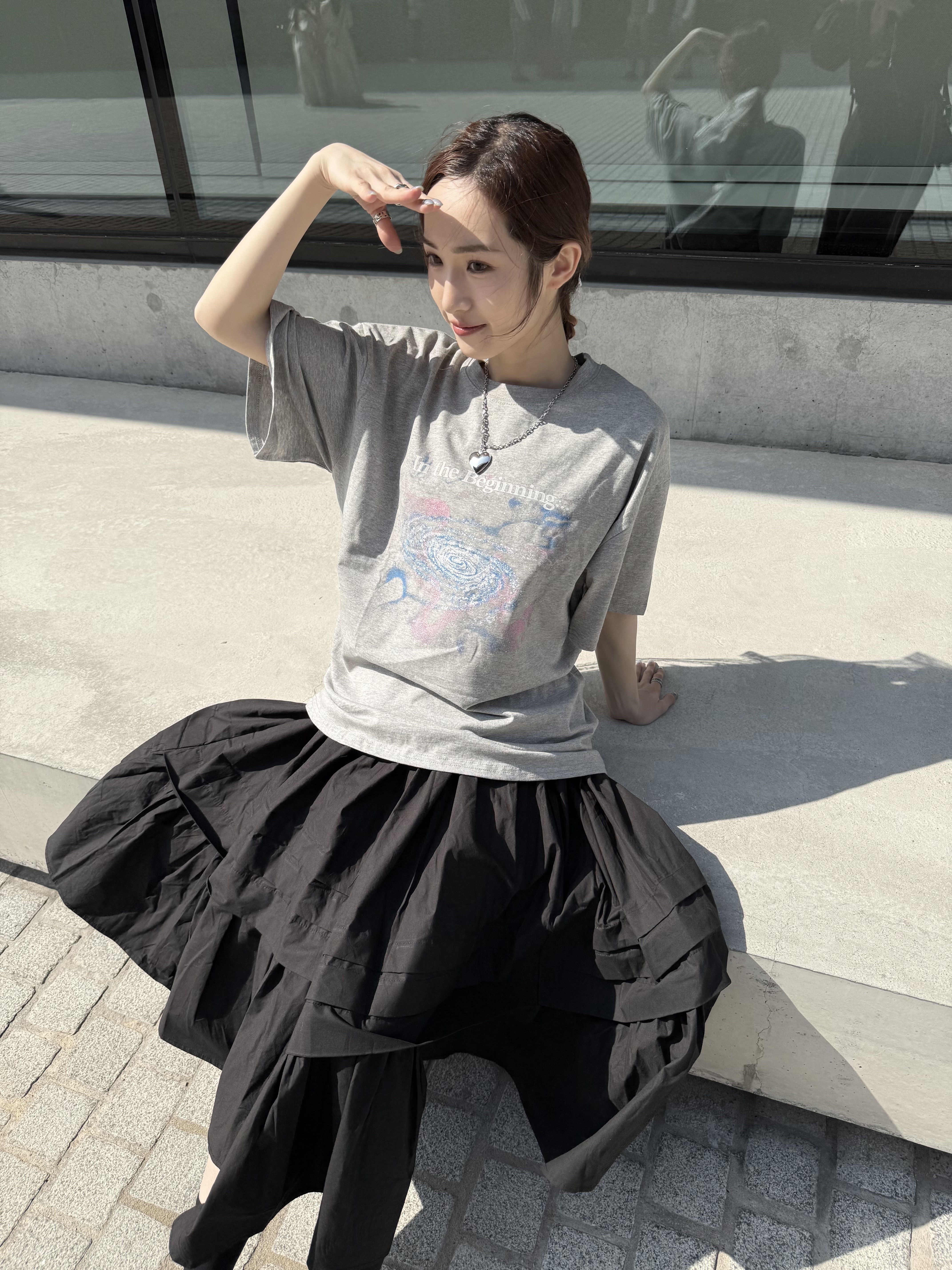 幻彩漩渦oversize top