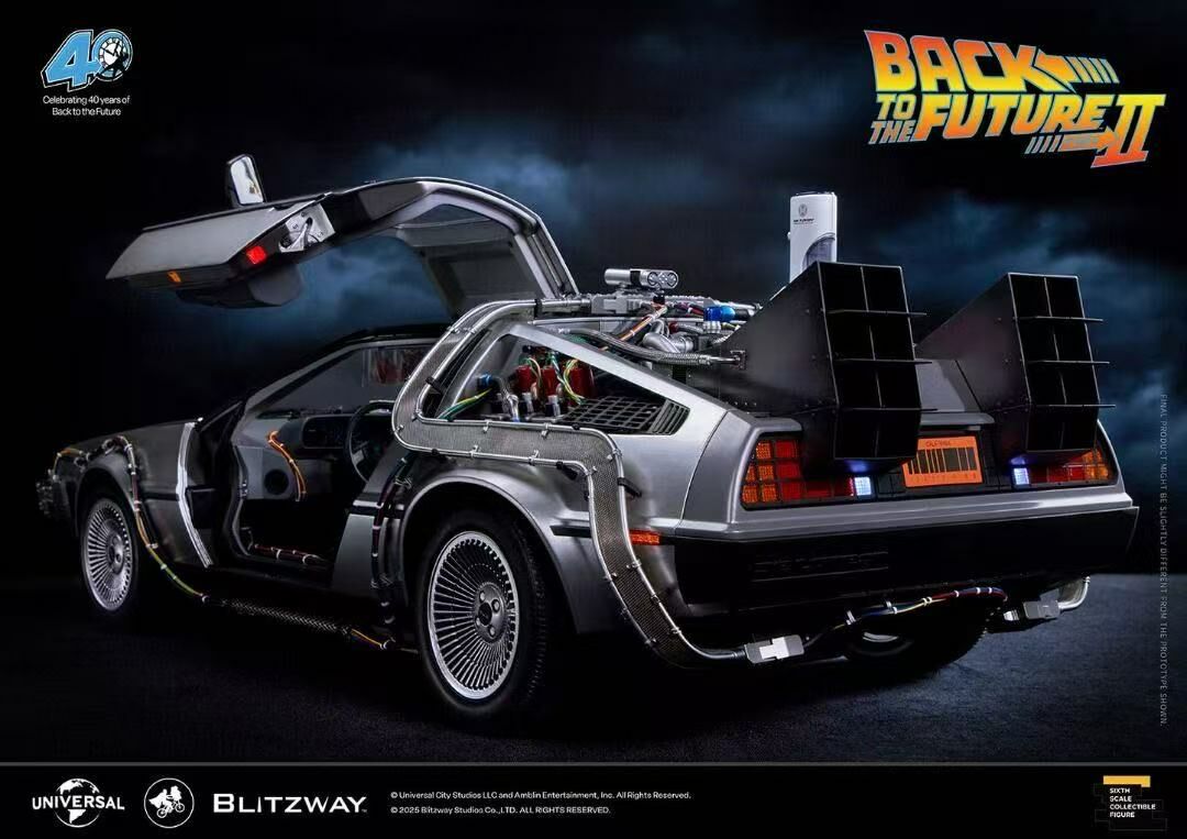BLITZWAY 1/6 Time Machine Back to the Future 回到未來2 時光飛車 時光機 連特典車牌
