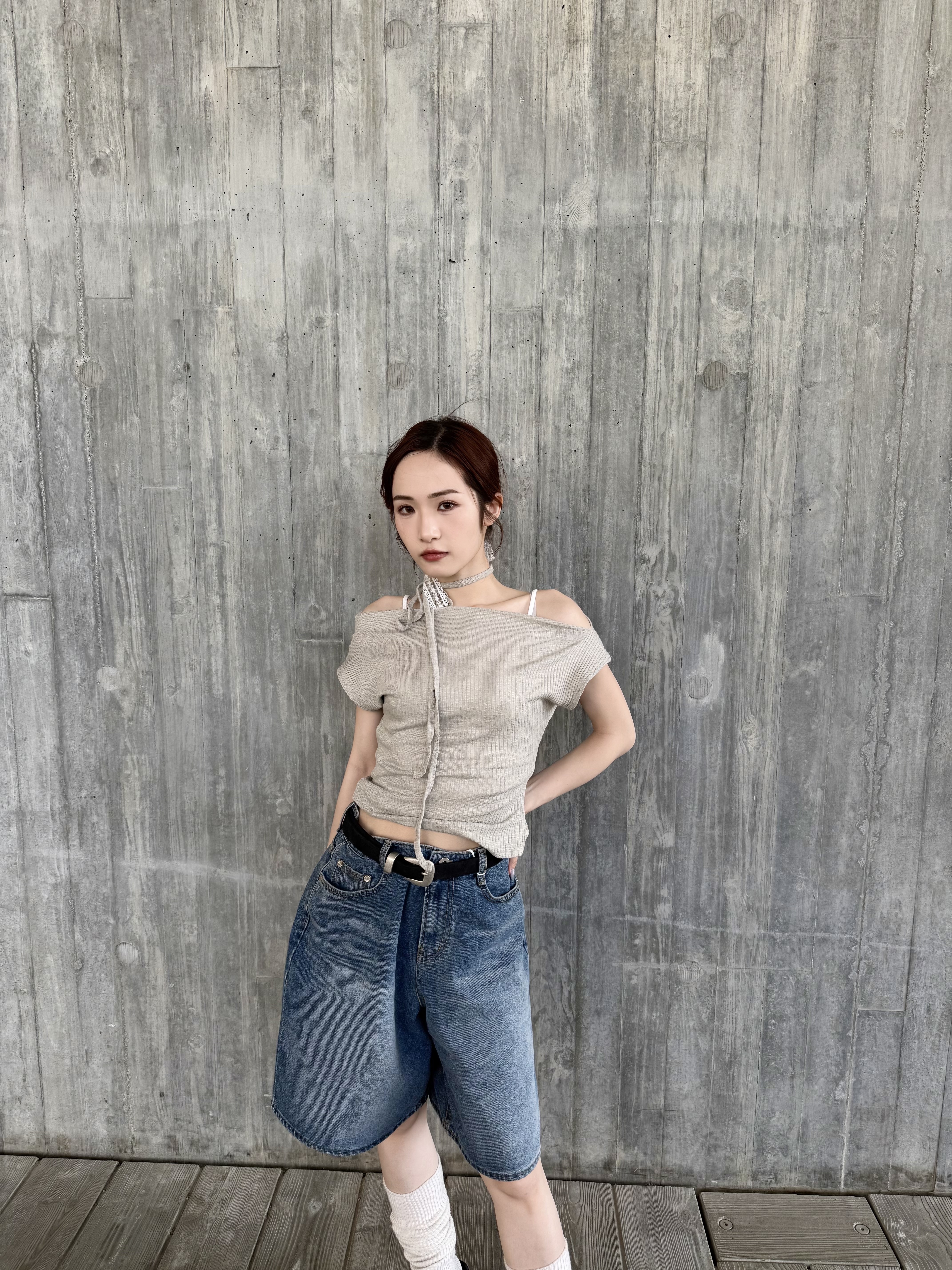 簡約款洗水五分褲