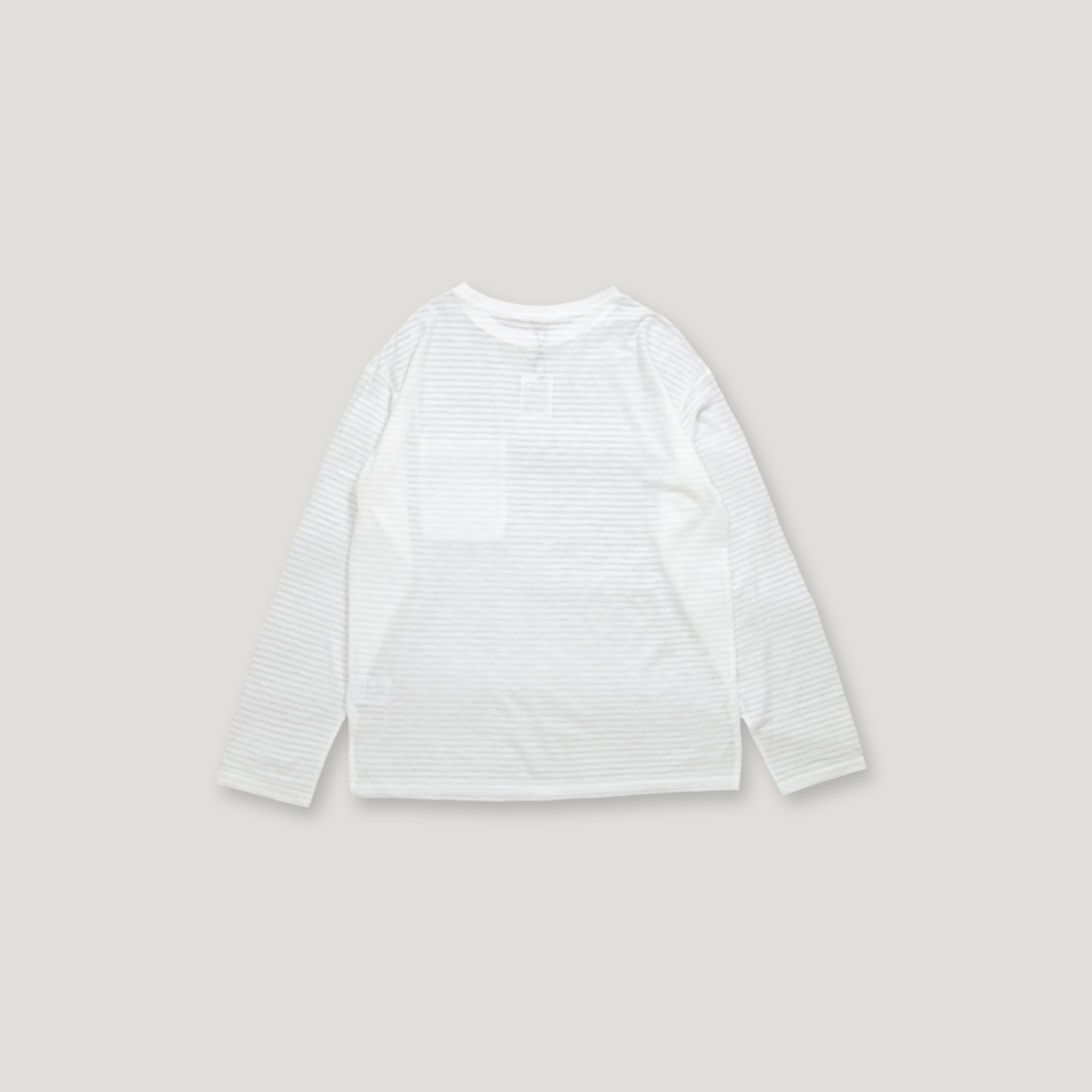 J.P.L. 圓領豎紋口袋透紗上衣 ╭ 2色 ╮