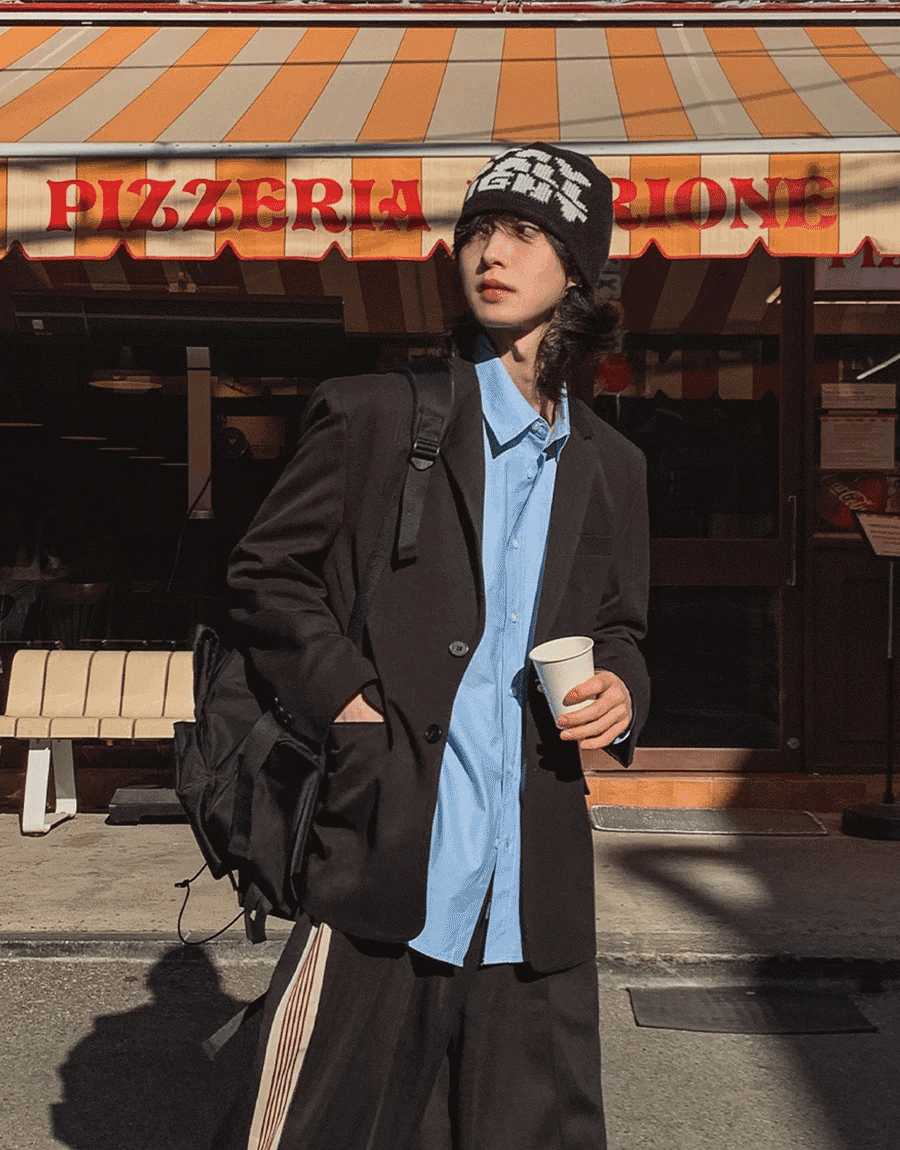 塞倫單排扣西裝外套