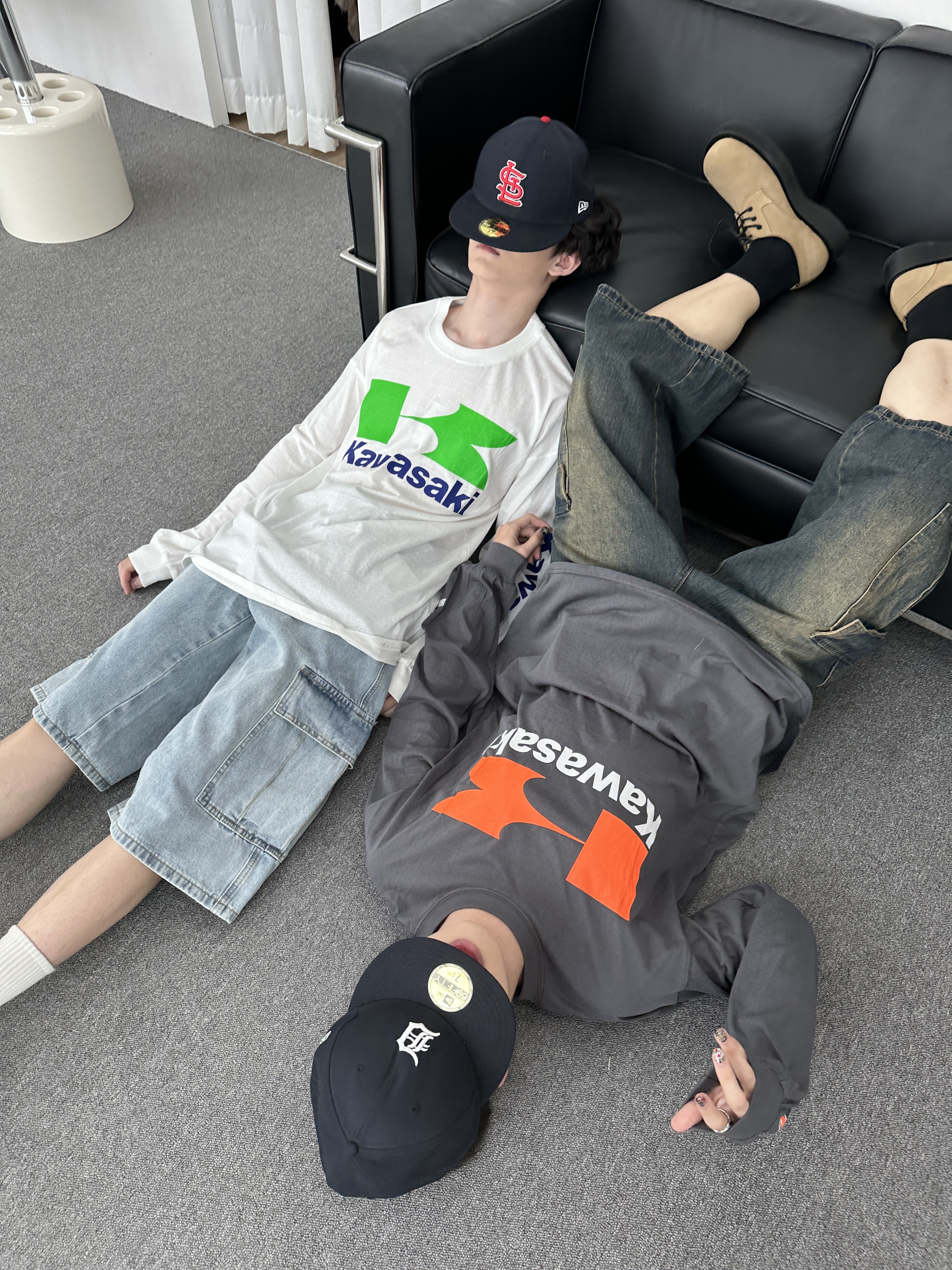 街頭配色薄長袖