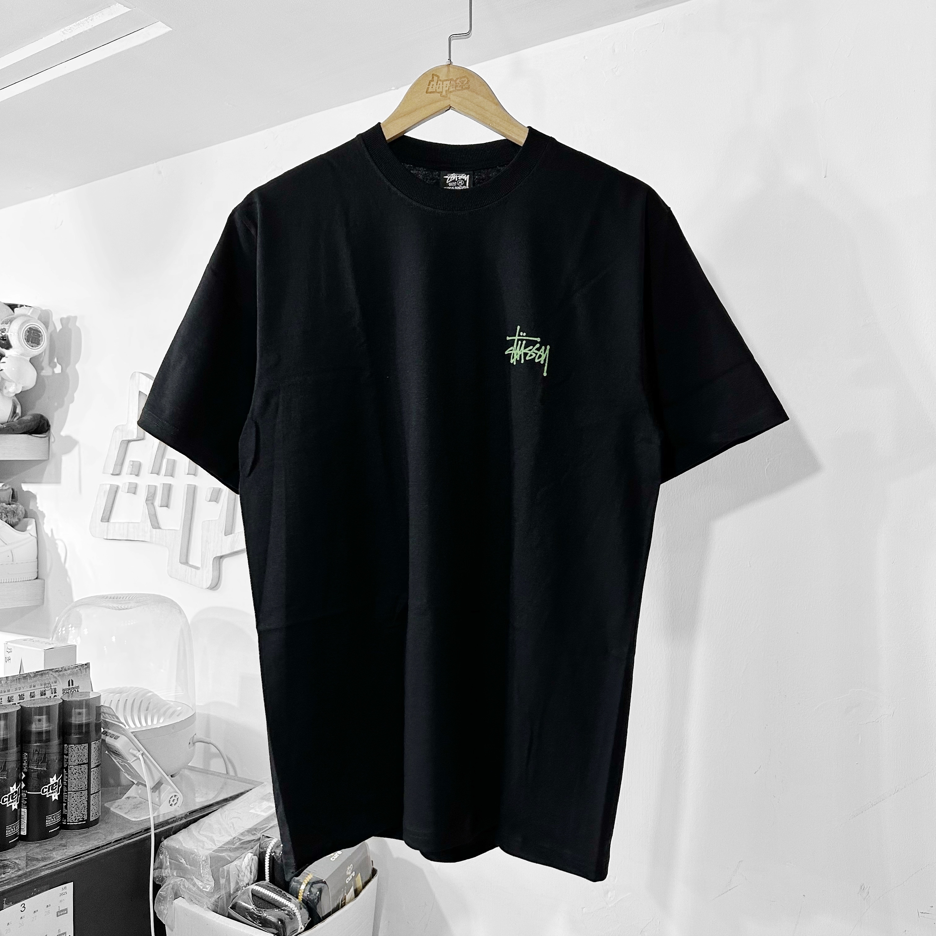 STUSSY X-RAY FISHIN TEE BLACK