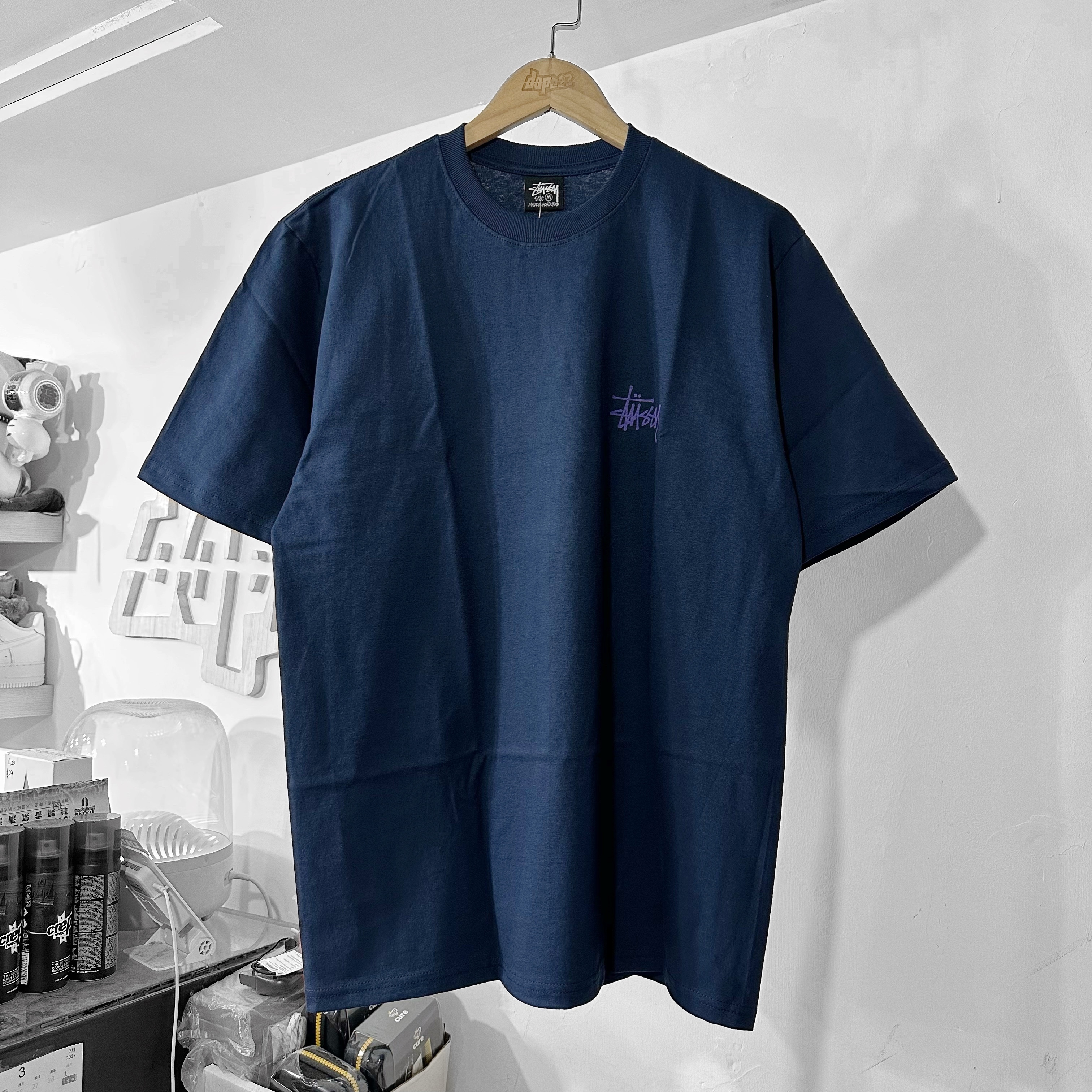 STUSSY X-RAY FISHIN TEE NAVY
