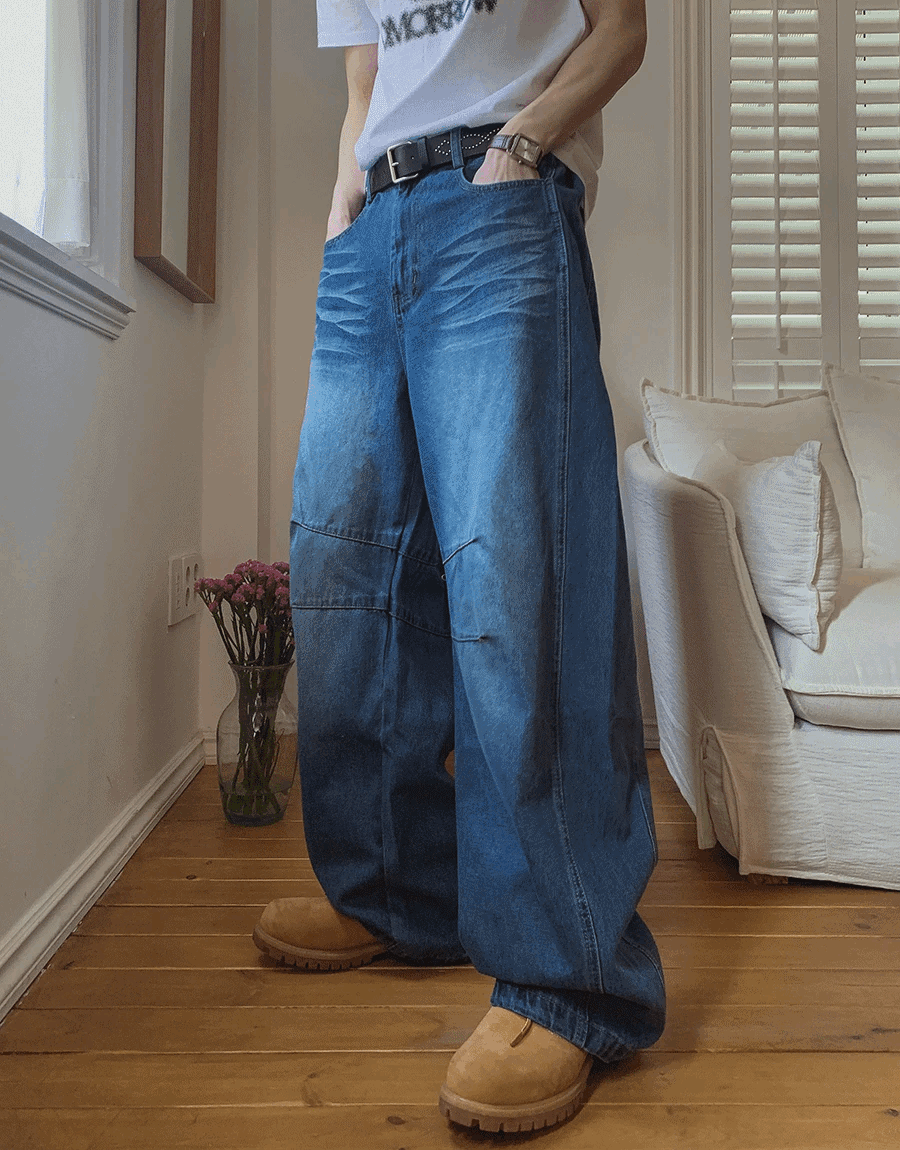 Bolide 水洗後鬆緊牛仔褲