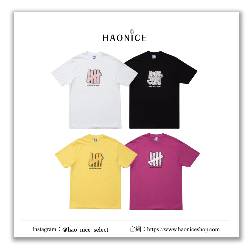 【HAO NICE】100%正品 UNDEFEATED 美國潮牌🇺🇸街頭塗鴉風圓領棉質短袖 T恤