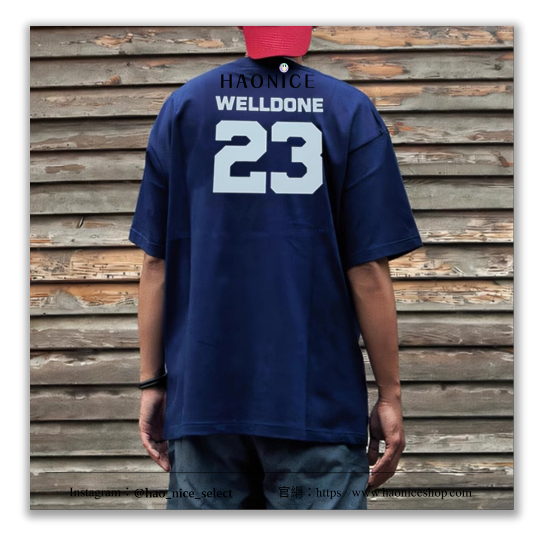 【HAO NICE】100%正品 WE11DONE TRACK 韓國潮牌🇰🇷刺繡數字圓領棉質短袖 T恤