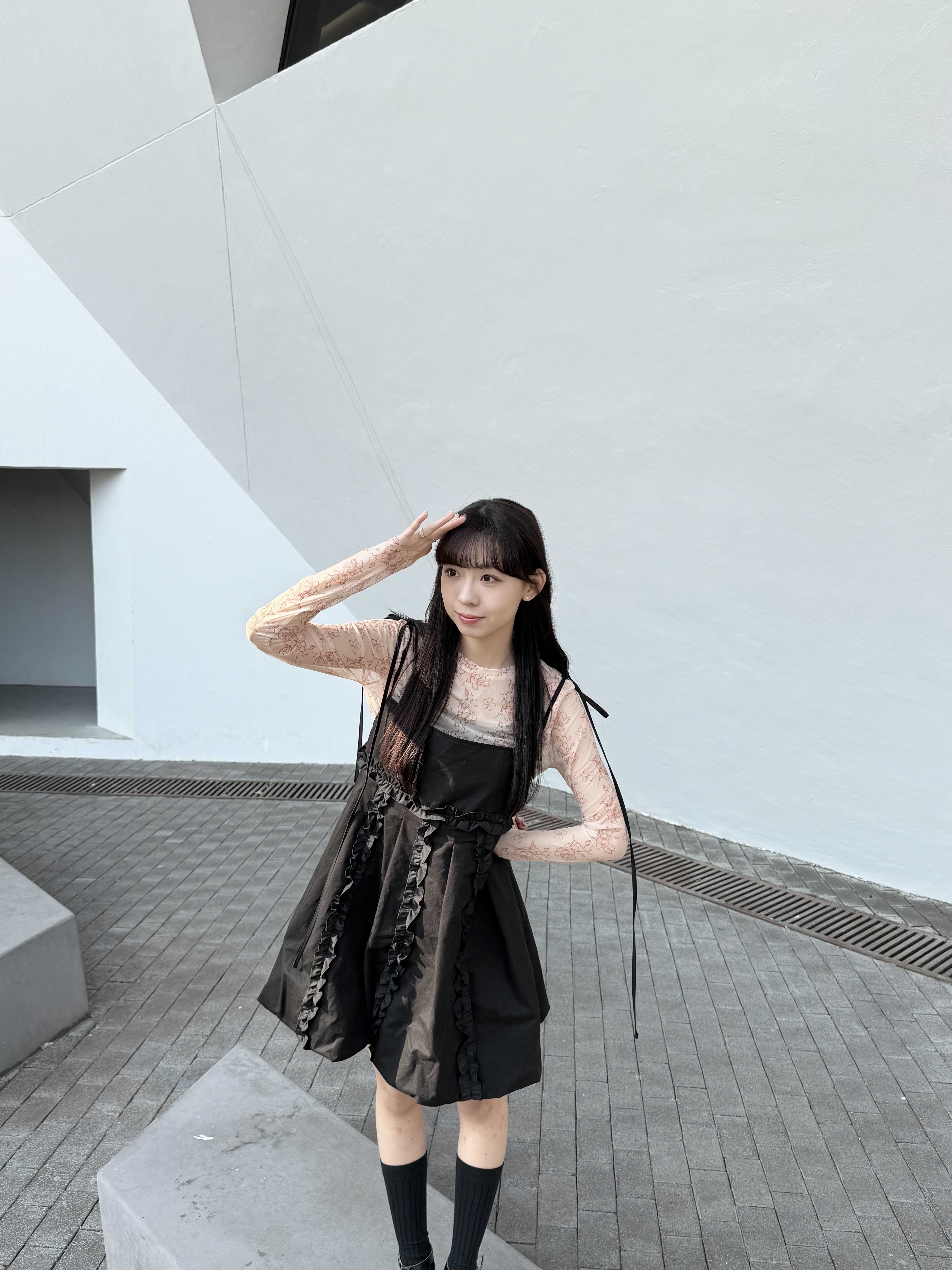 垂直Ruffle傘感吊帶Layer