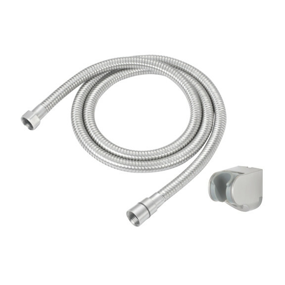 日日商 衛浴系列 ED-VS04057 304不鏽鋼大流量不打結軟管+ABS固定座