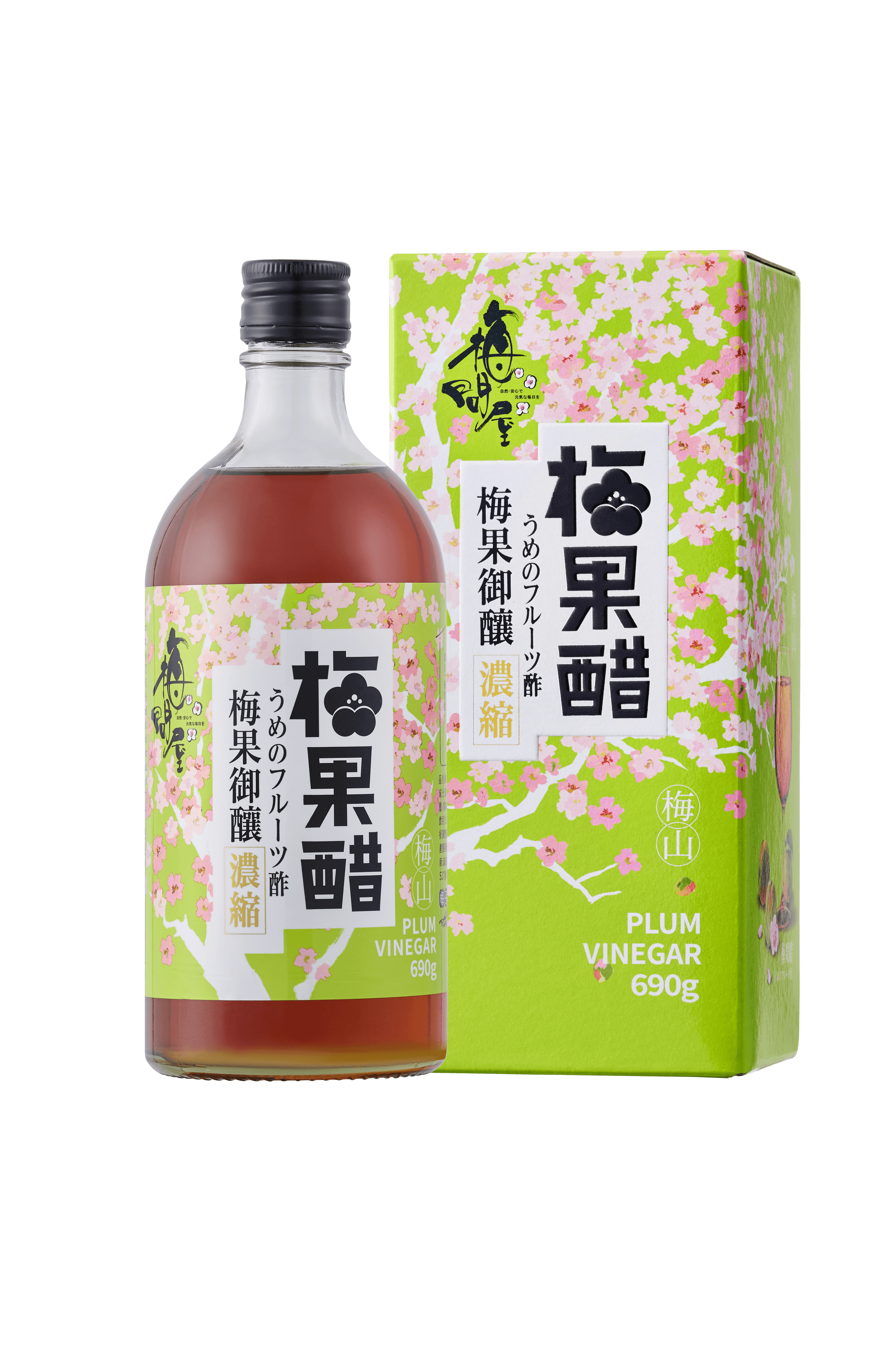梅山濃縮梅果醋-玻璃罐裝690g