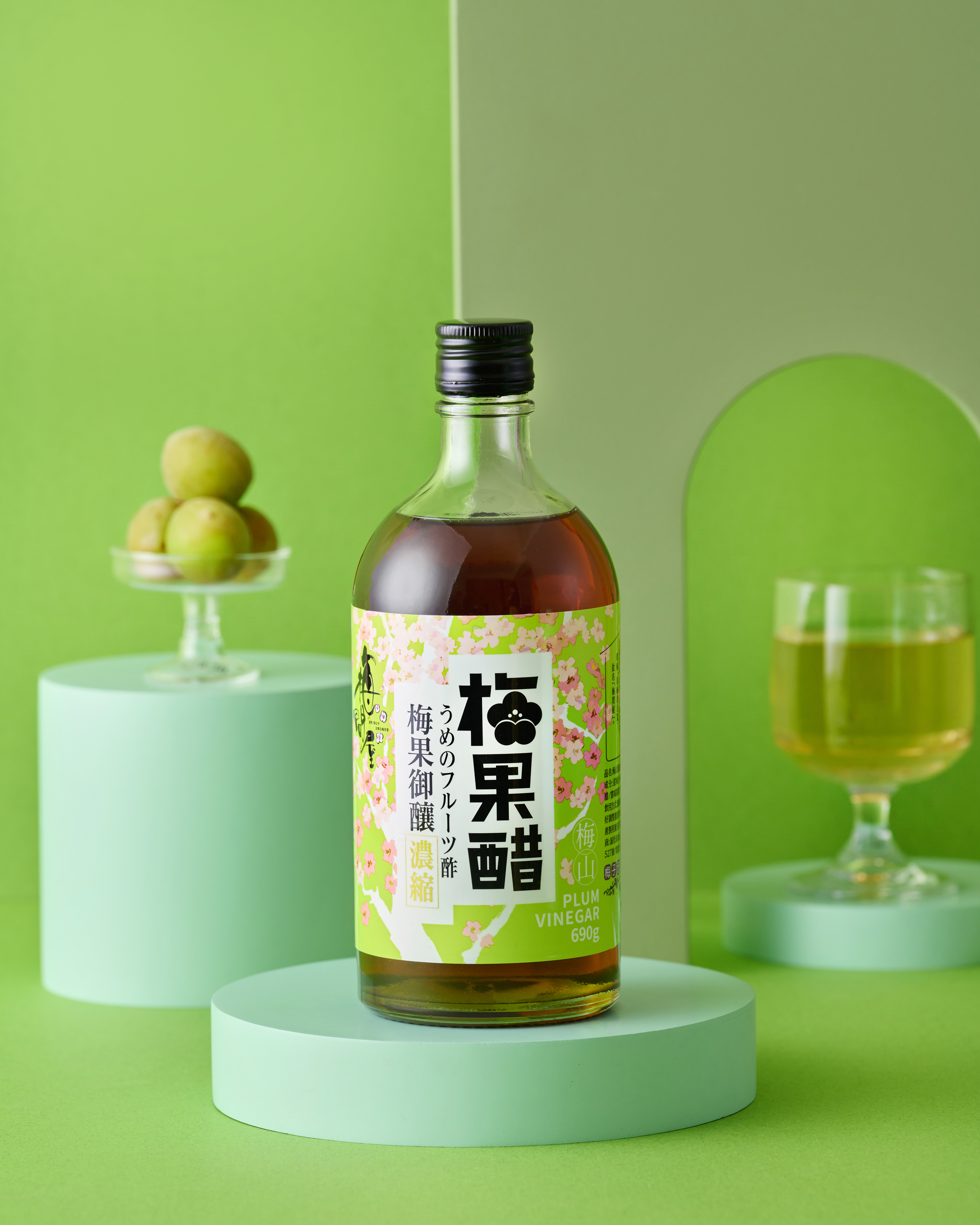 梅山濃縮梅果醋-玻璃罐裝690g