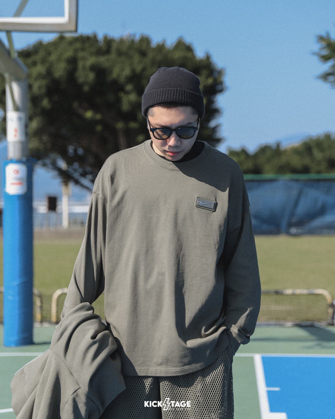 男款 NIKE DEVIN BOOKER KNITTED T-shirt 墨綠 黑 塗鴉 運動長袖 長T【HJ3345】