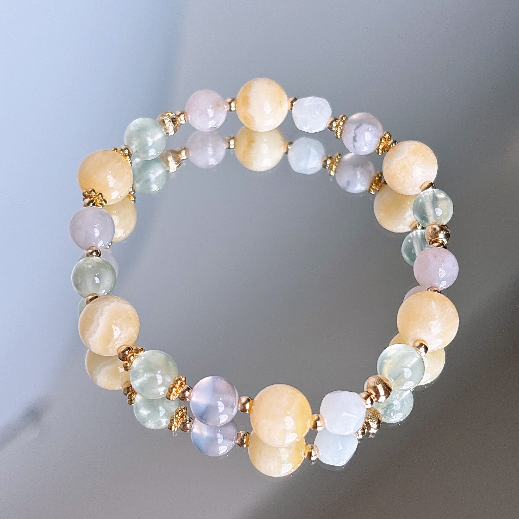 招財好機運 | 蜂蜜奶蓋 | 黃方解石《彈力繩款式》