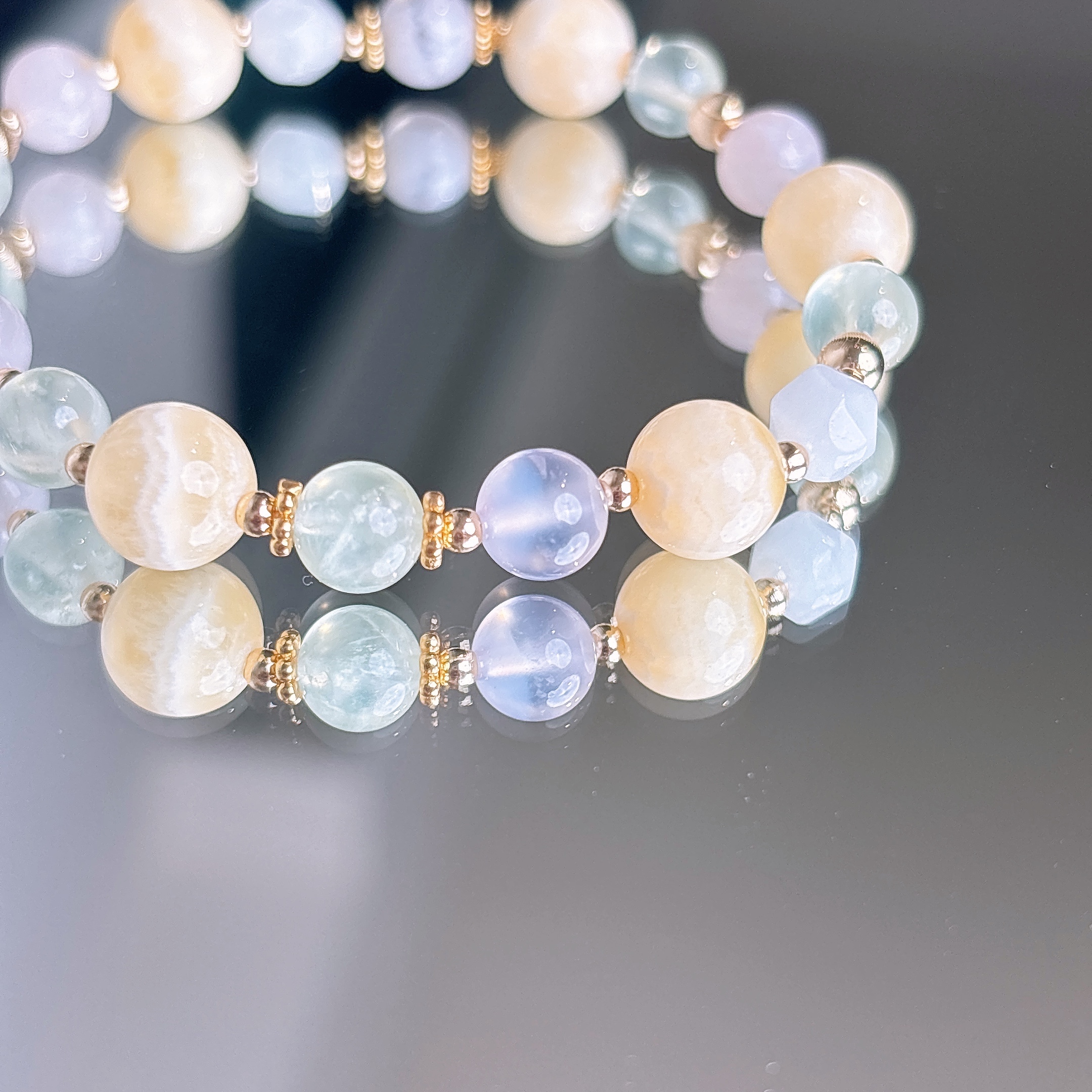 招財好機運 | 蜂蜜奶蓋 | 黃方解石《彈力繩款式》