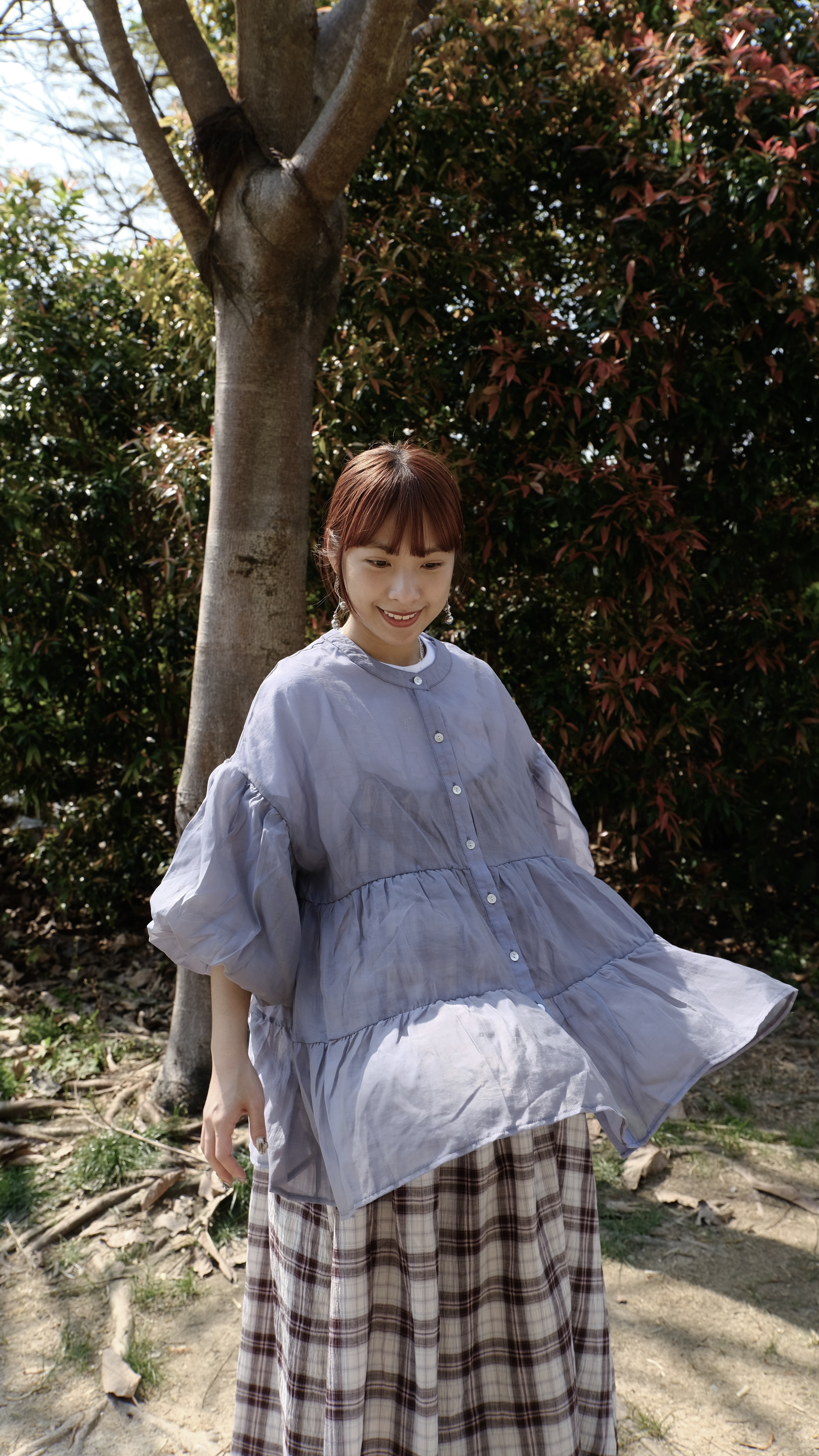 [4色入] Vol.121泡泡袖蛋糕top(purple)