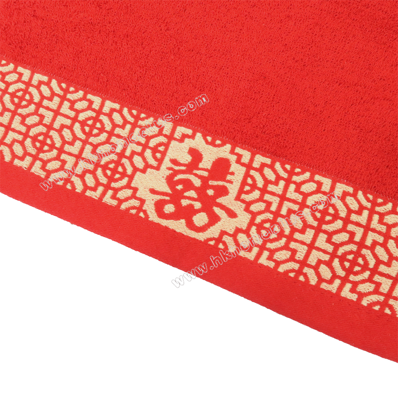 6條裝 紅色雙喜毛巾