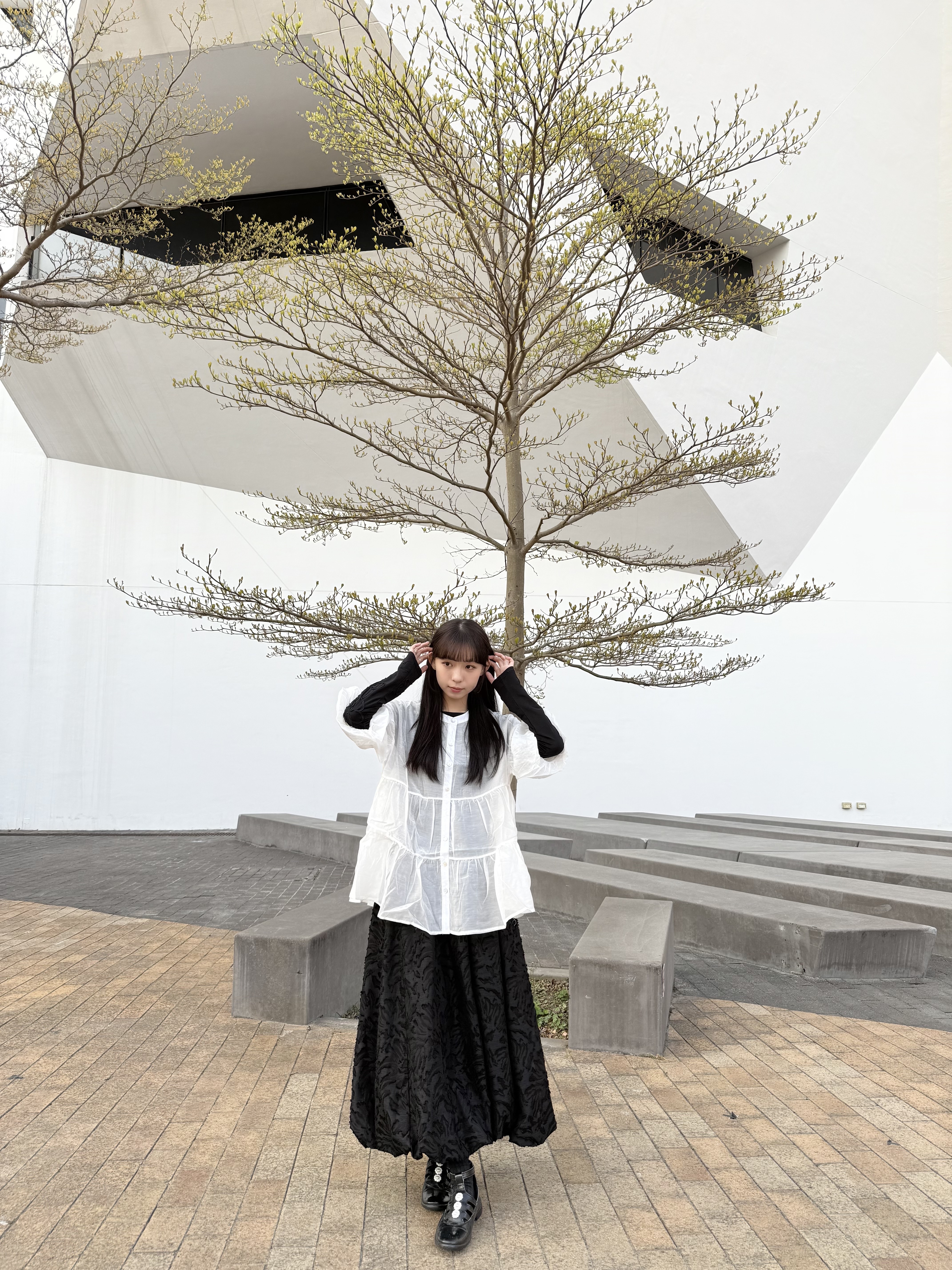 [4色入] Vol.121泡泡袖蛋糕top(white)