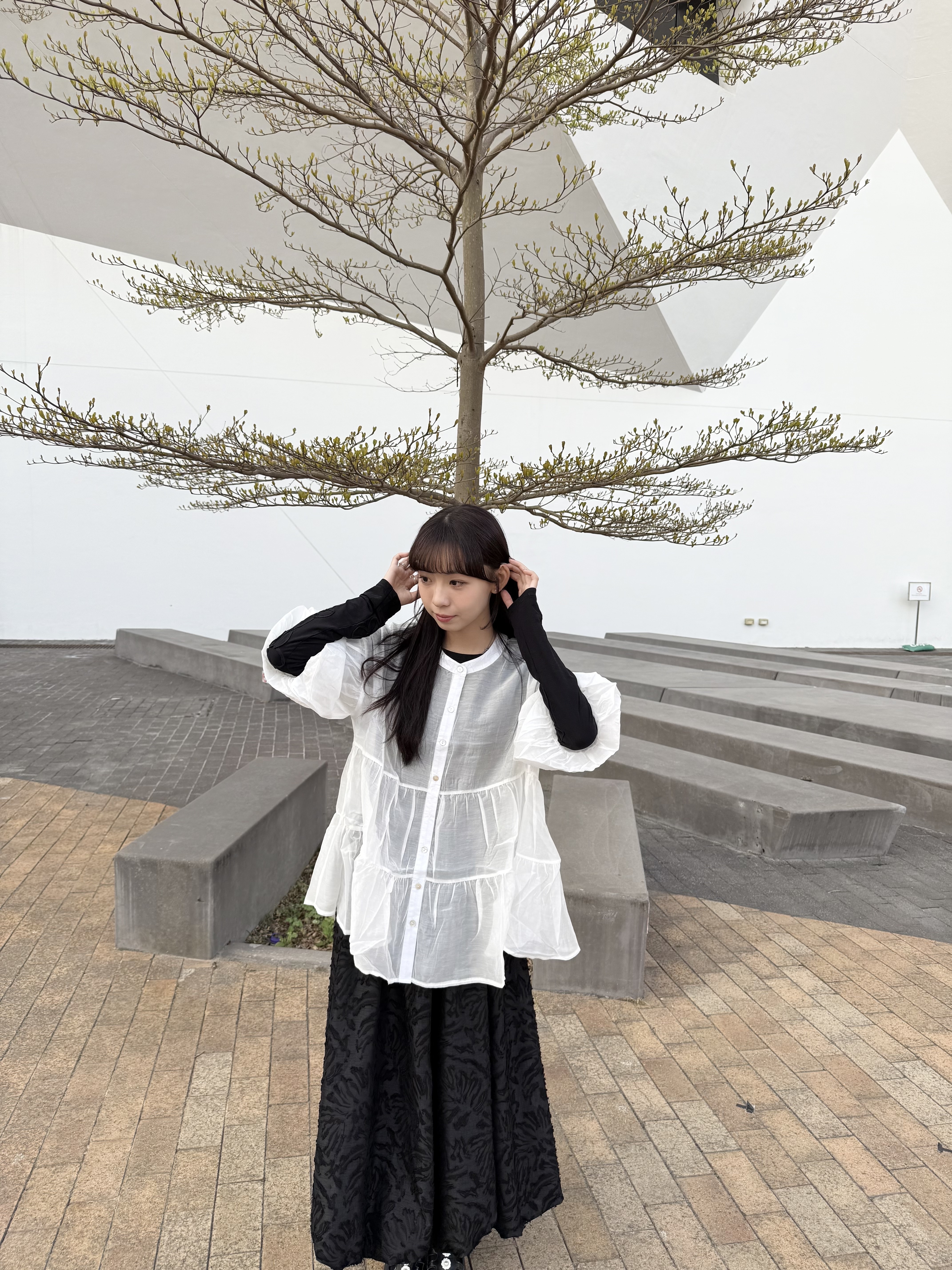 [4色入] Vol.121泡泡袖蛋糕top(white)