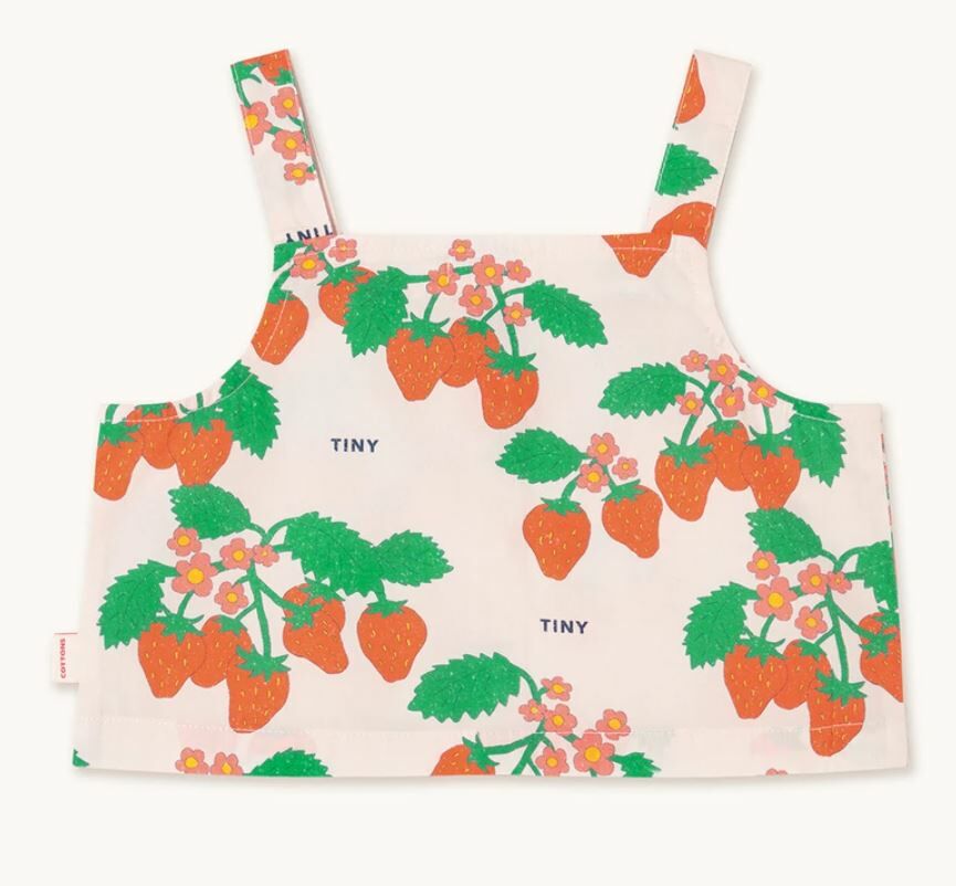 TINYCOTTONS 草莓小可愛 STRAWBERRIES WOVEN CROP TOP