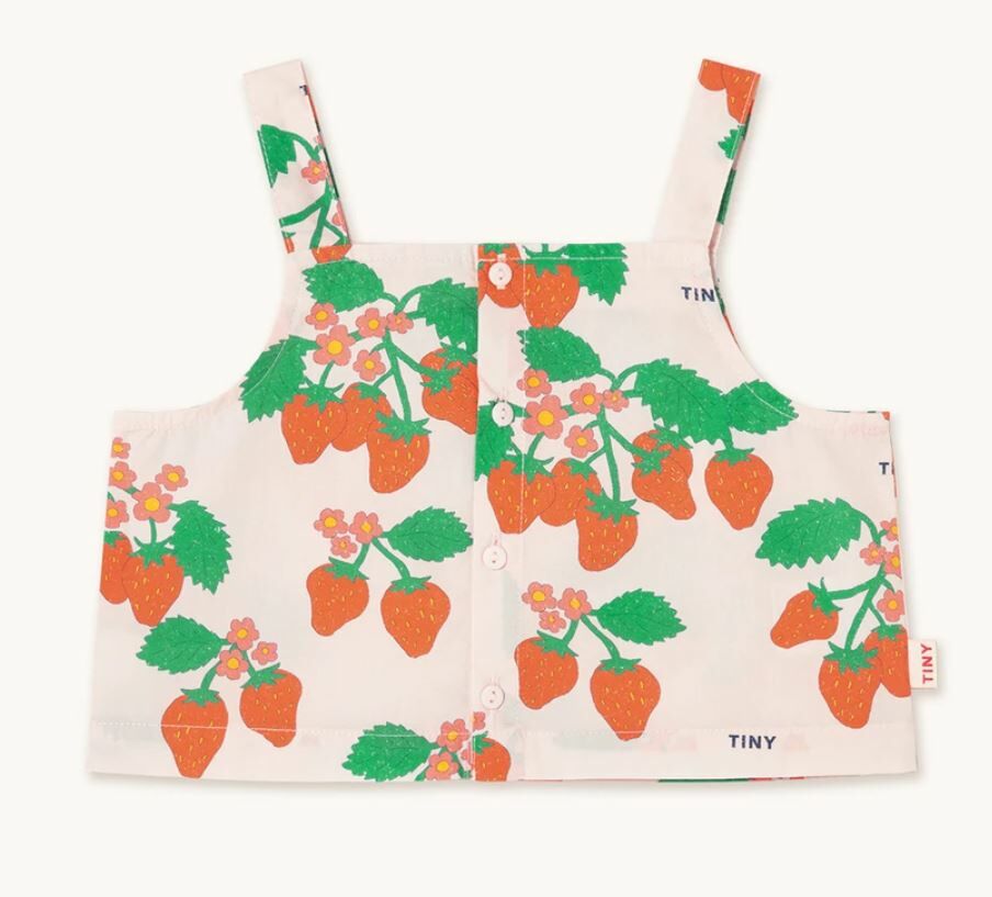 TINYCOTTONS 草莓小可愛 STRAWBERRIES WOVEN CROP TOP