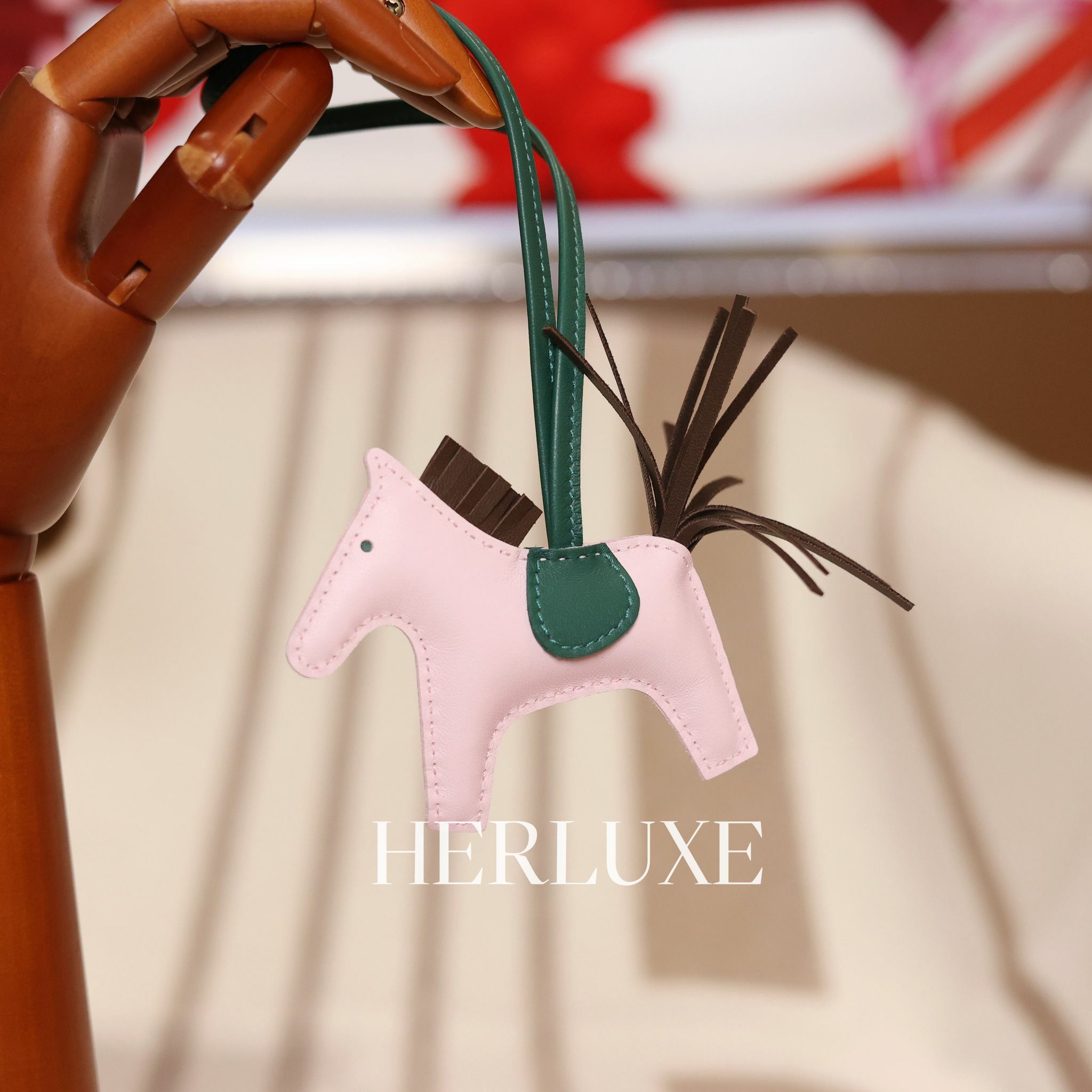 Rodeo pm rose darling / chocolat / vert moyen