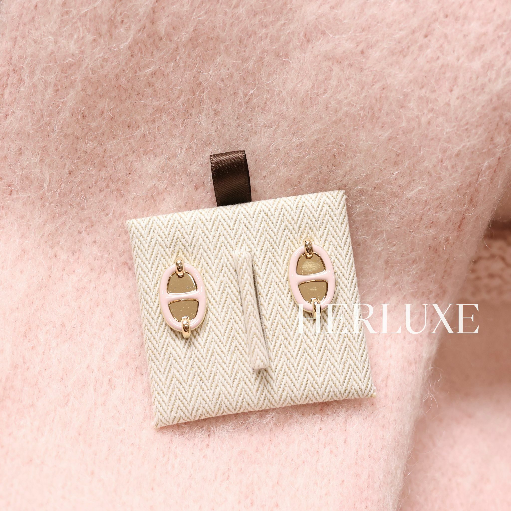 Mini maillon earrings rose candeur CP