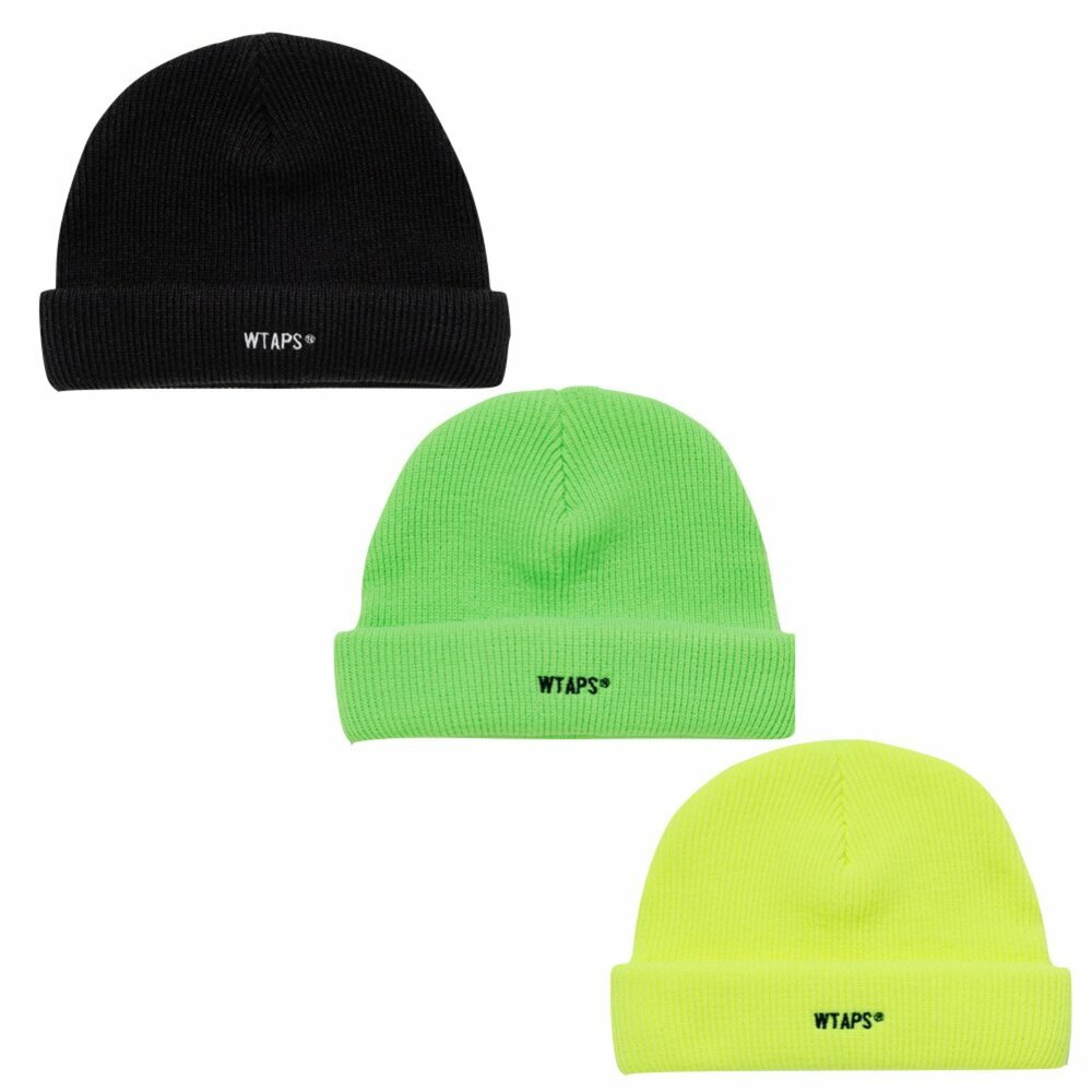 Wtaps Beanie 毛帽 黑/螢光綠/螢光黃 251MADT-HT01