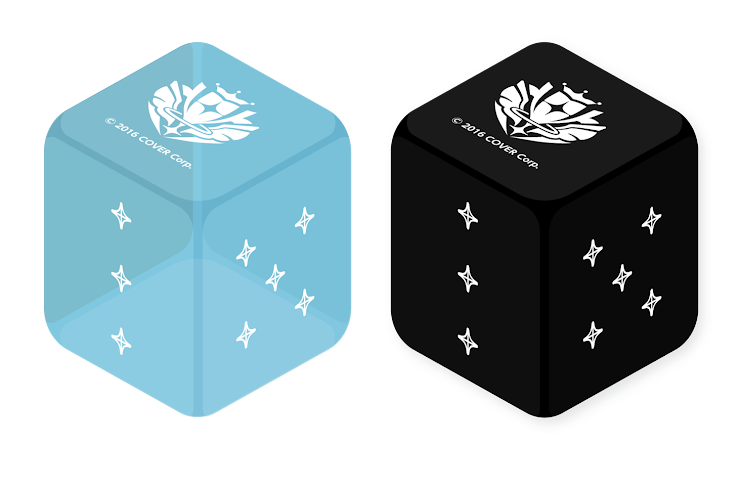 hololive OFFICIAL CARD GAME Official Dice - Light Blue & Black (2-piece set) (English Edition)