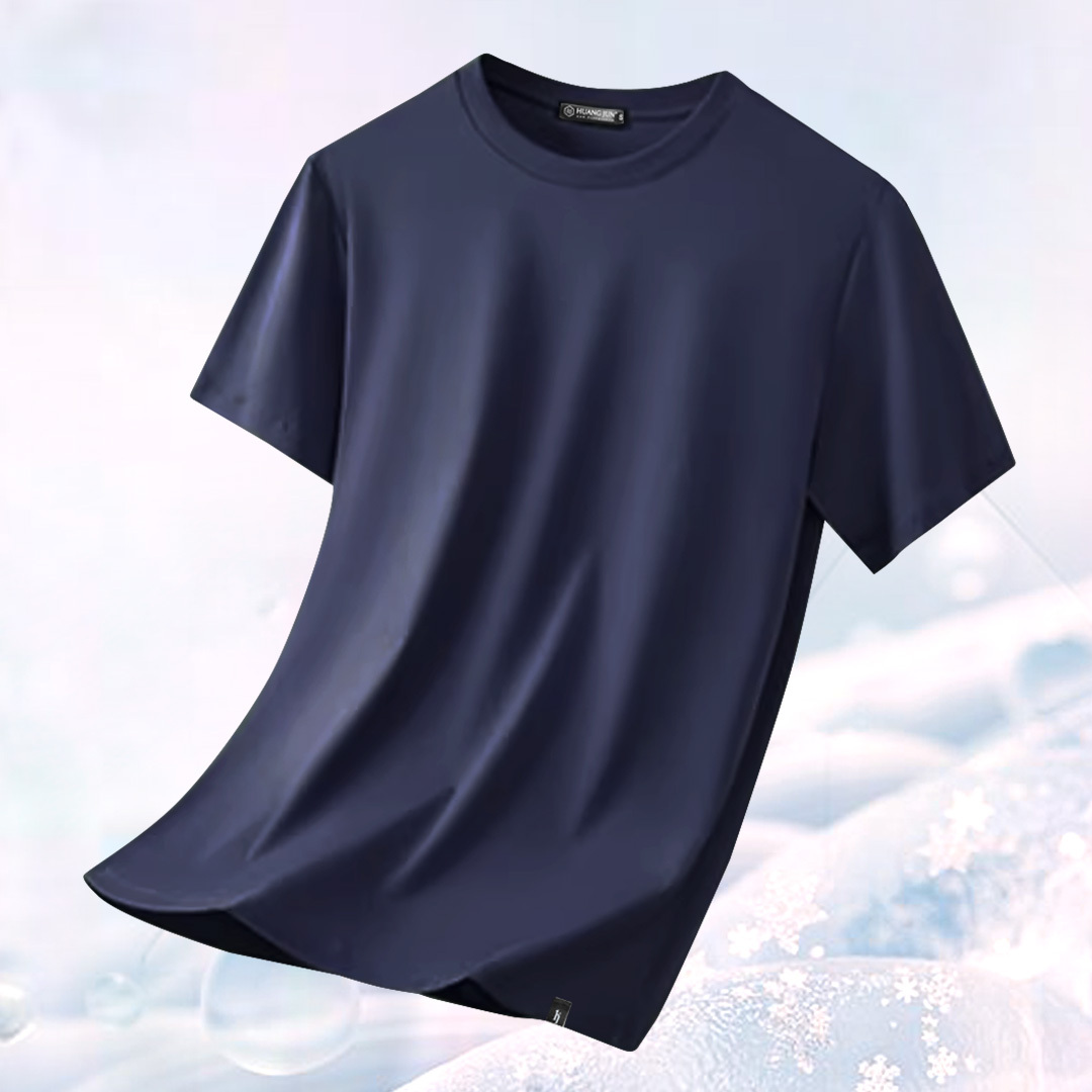 加大款-透沁涼感素Ｔ-深藍