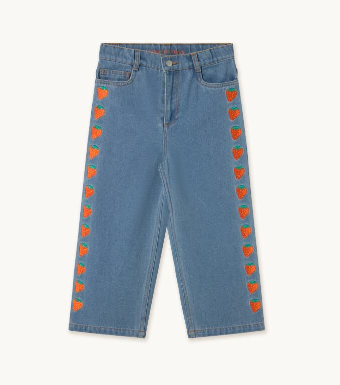 TINYCOTTONS 草莓牛仔褲 STRAWBERRIES EMBROIDERED JEANS