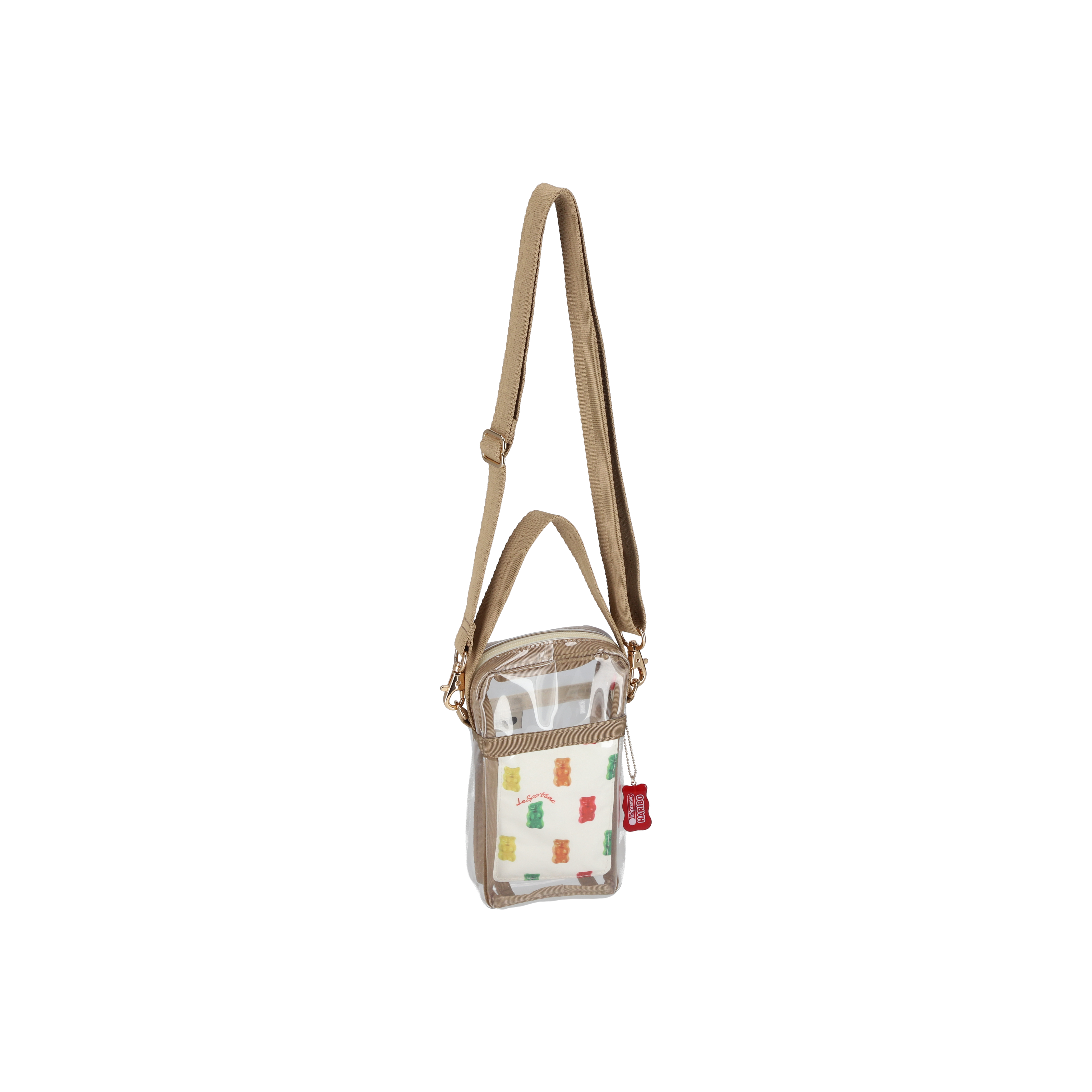 PVC MINI PHONE CROSSBODY (HARIBO GOLD BEAR/ CLEAR)