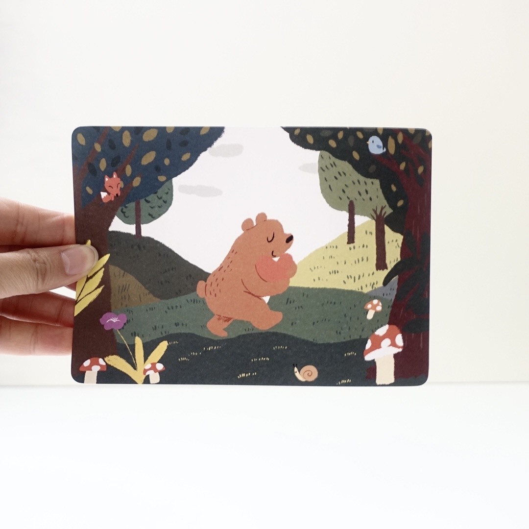 傳遞心意棕熊卡片