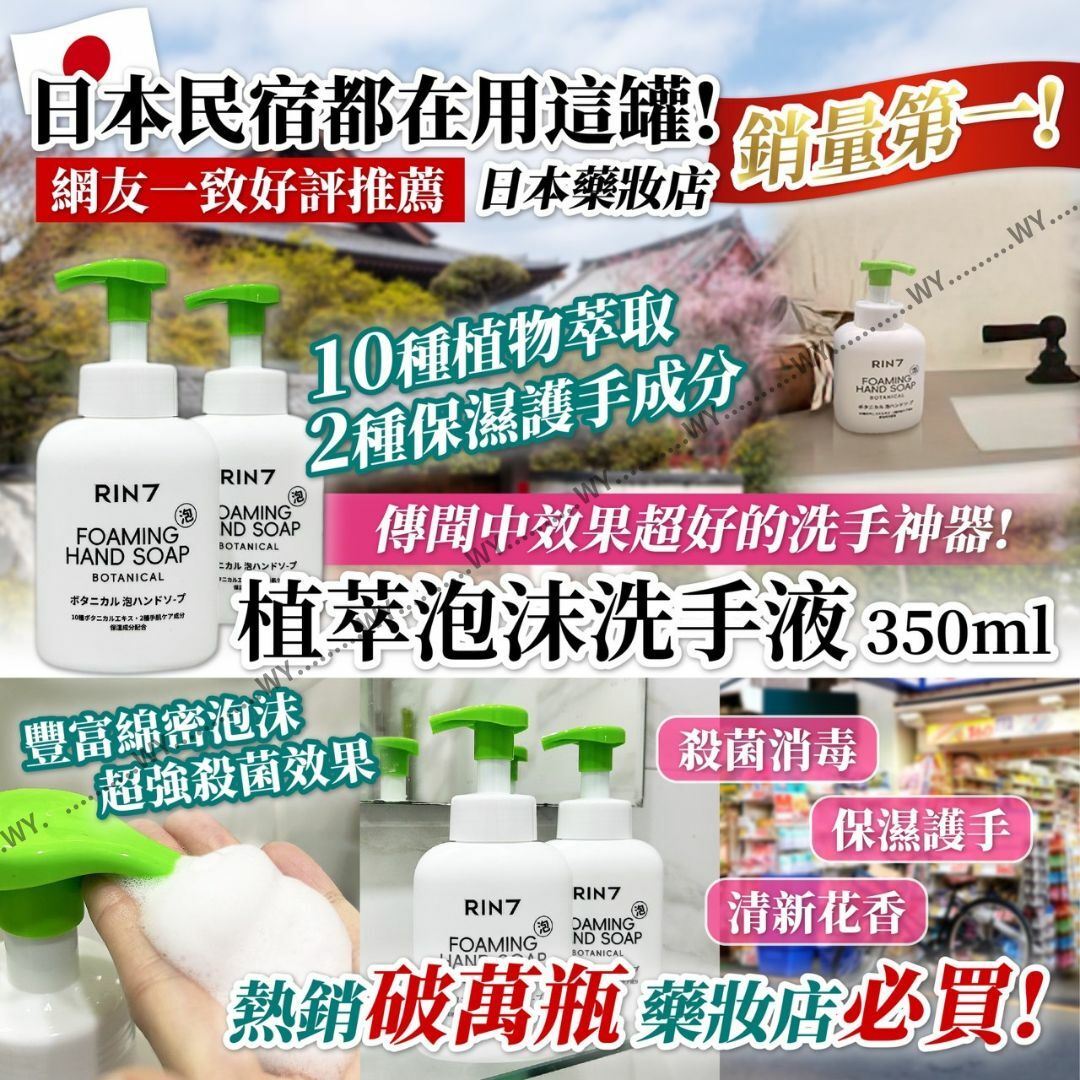 日本藥妝植萃泡沫洗手液 (1套2支)