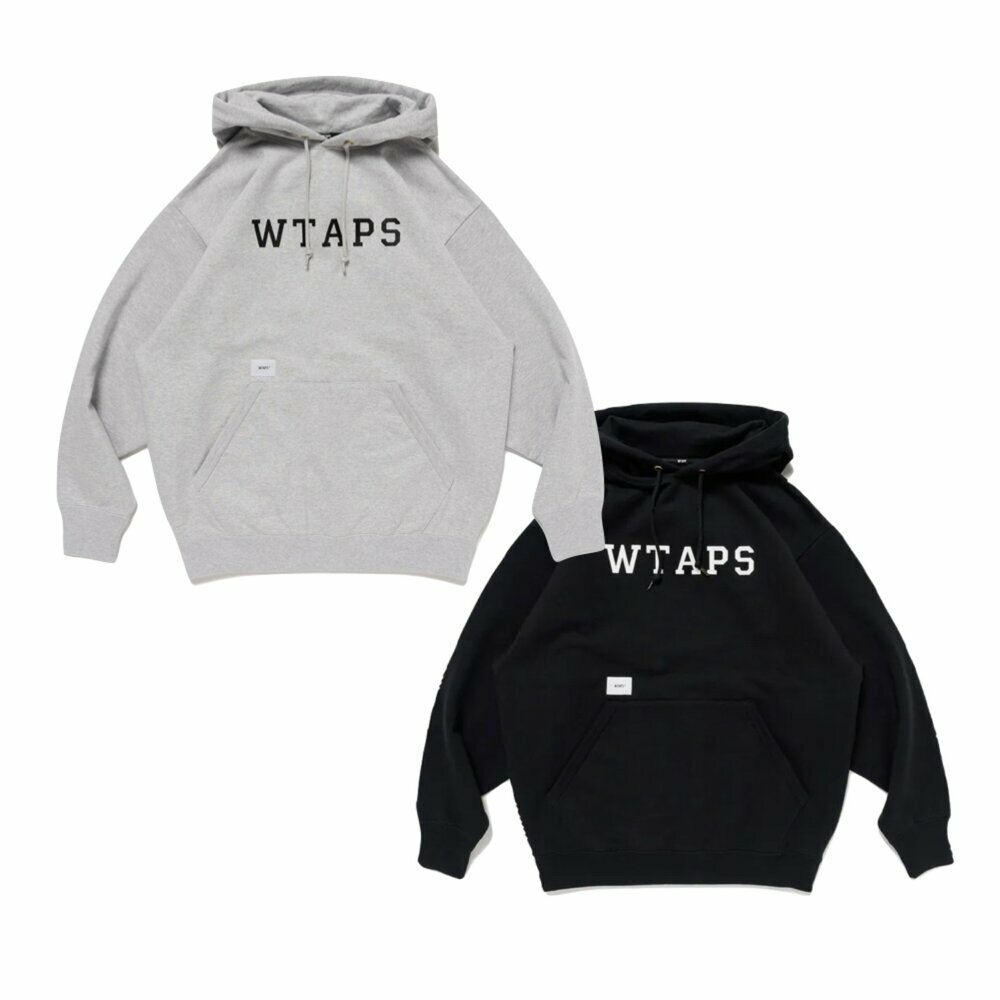 Wtaps SS25 Academy Hoody 帽踢 黑/灰 251ATDT-CSM04