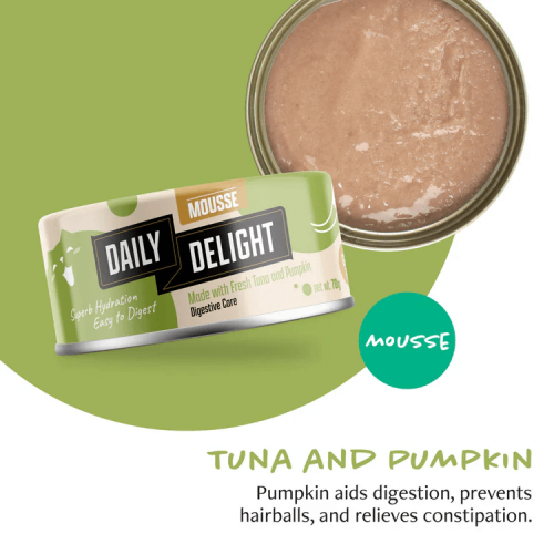 Daily Delight - Mousee 營養慕絲主食罐 (吞拿魚+南瓜) 70g [貓用]