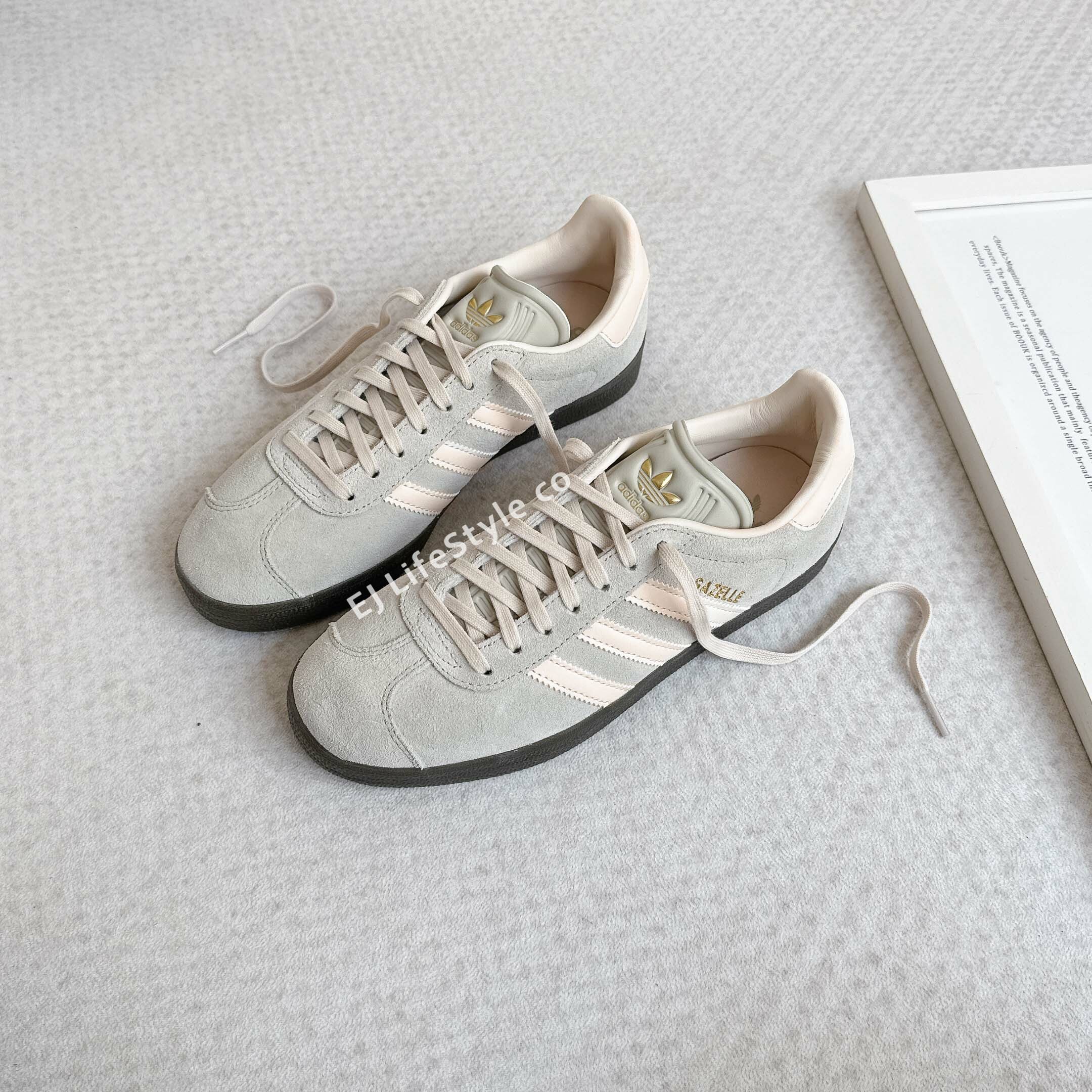 ADIDAS GAZELLE 奶油粉灰 柔粉 灰綠 男鞋  JP7777 / 預購