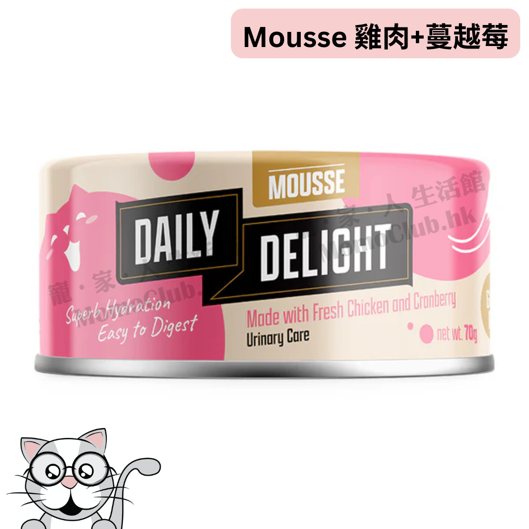 Daily Delight - Mousee 營養慕絲主食罐 (雞肉+蔓越莓) 70g [貓用]