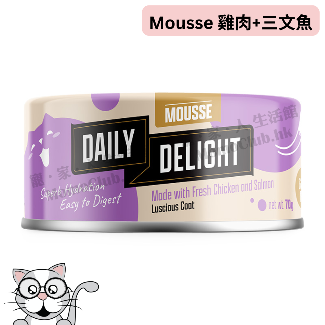 Daily Delight - Mousee 營養慕絲主食罐 (雞肉+三文魚) 70g [貓用]