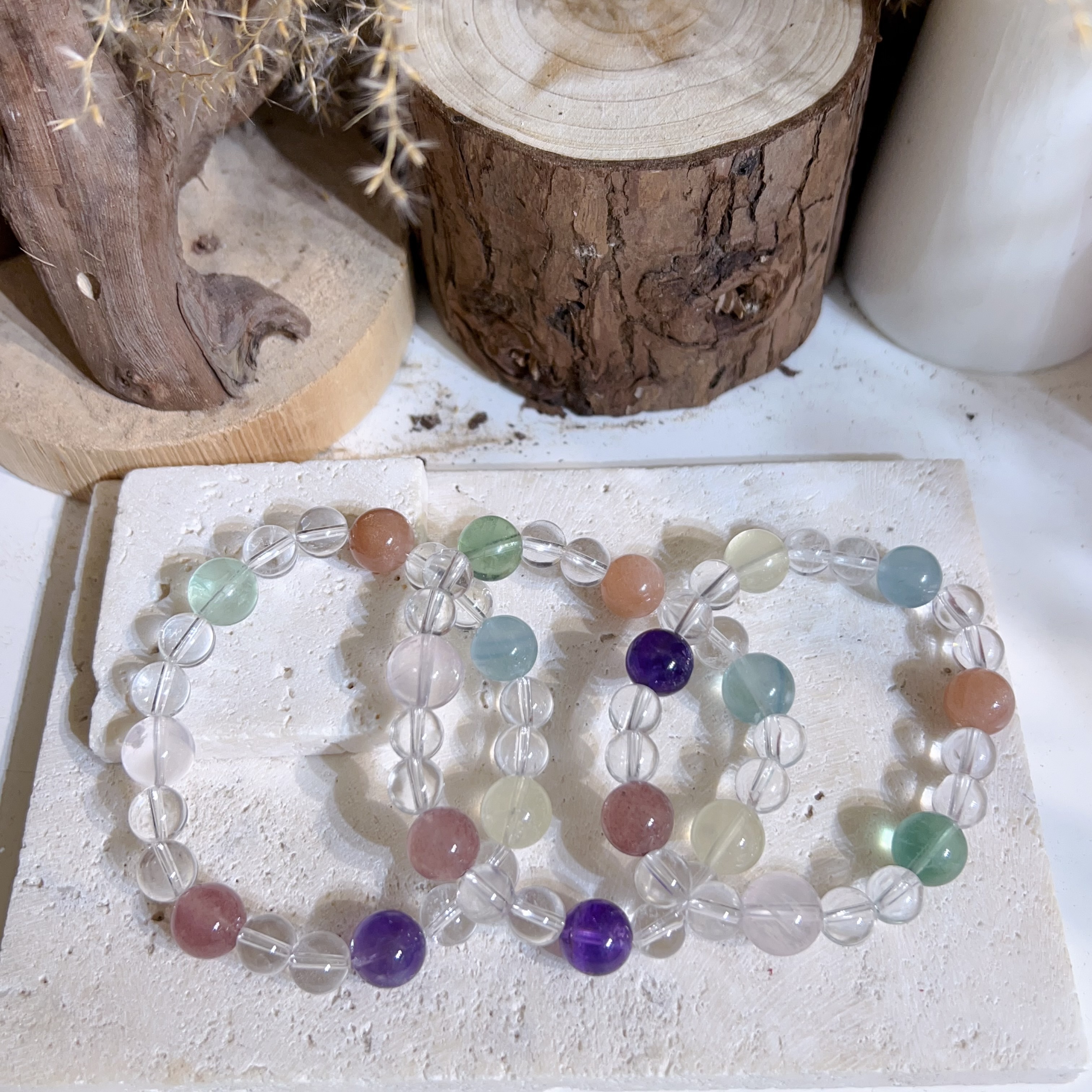 白水晶拼多寶手串