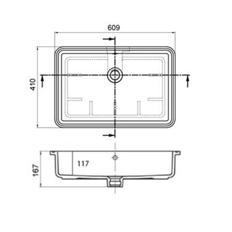 Roca "Sofia" 32772500C Under countertop vitreous china basin