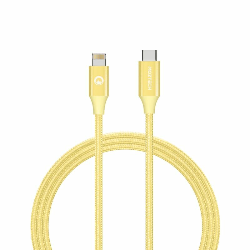 MOZTECH｜USB-C to Lightning 編織傳輸充電線 蘋果MFi認證 1.2M